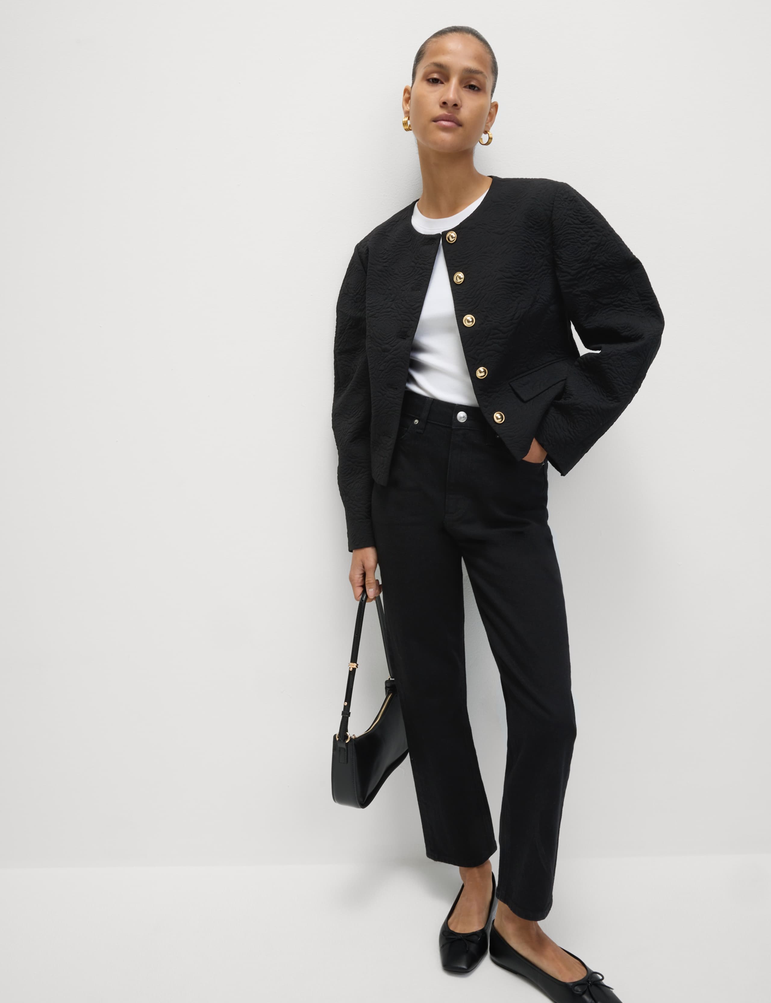Jacquard Collarless Jacket 5 of 7