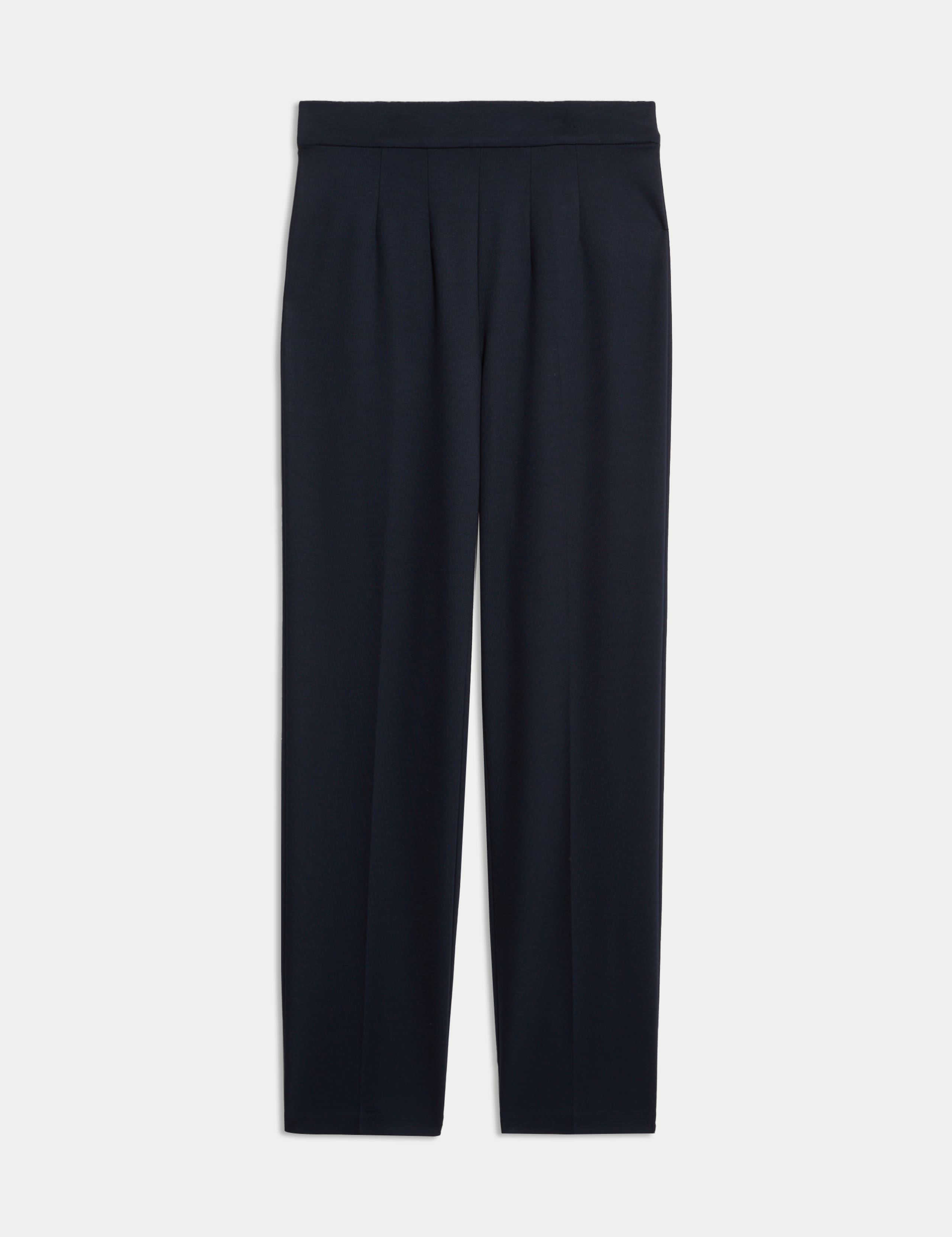 Jersey Elasticated Waist Straight Leg Trousers 2 of 5