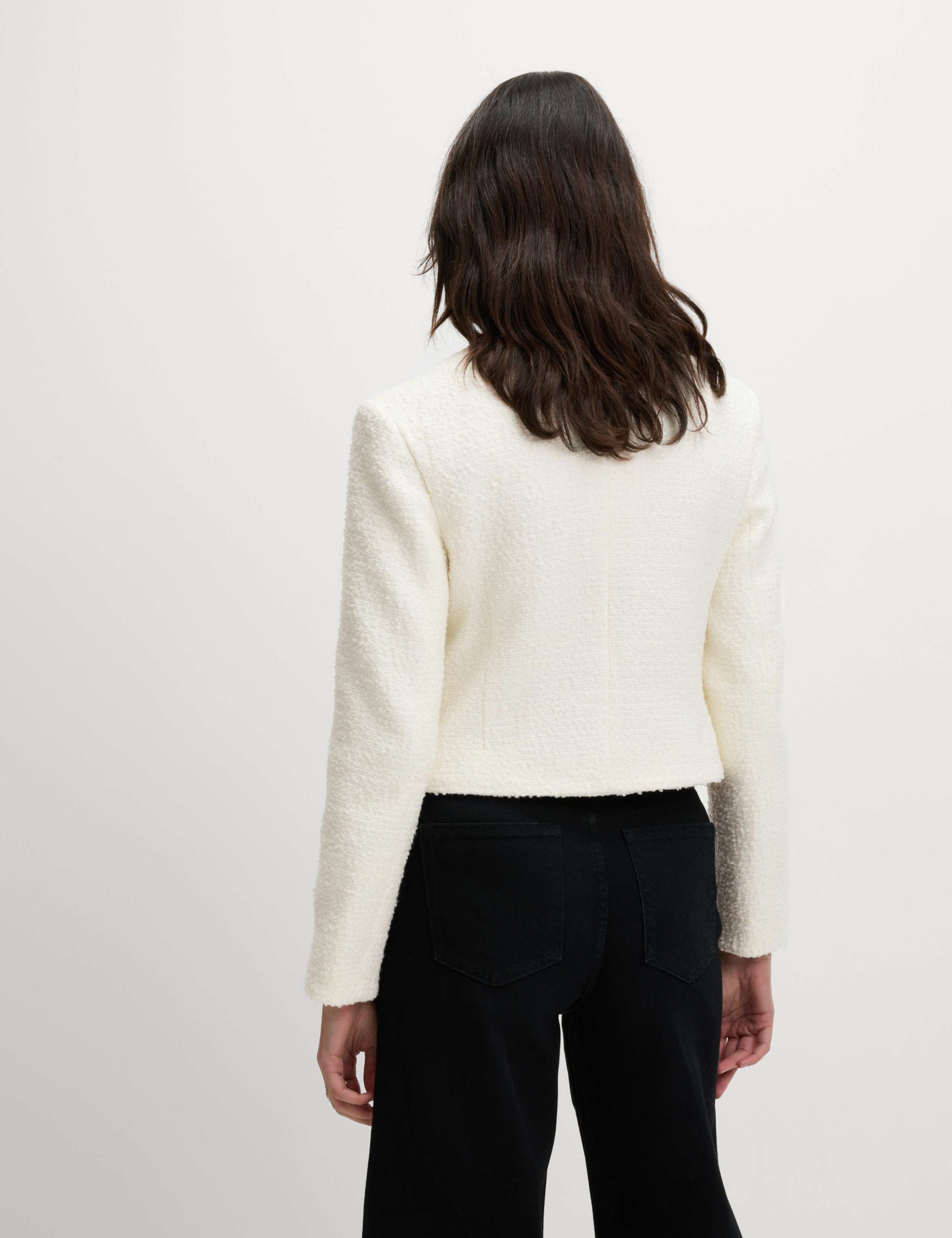 V Neck Fringe Tweed Jacket 5 of 6