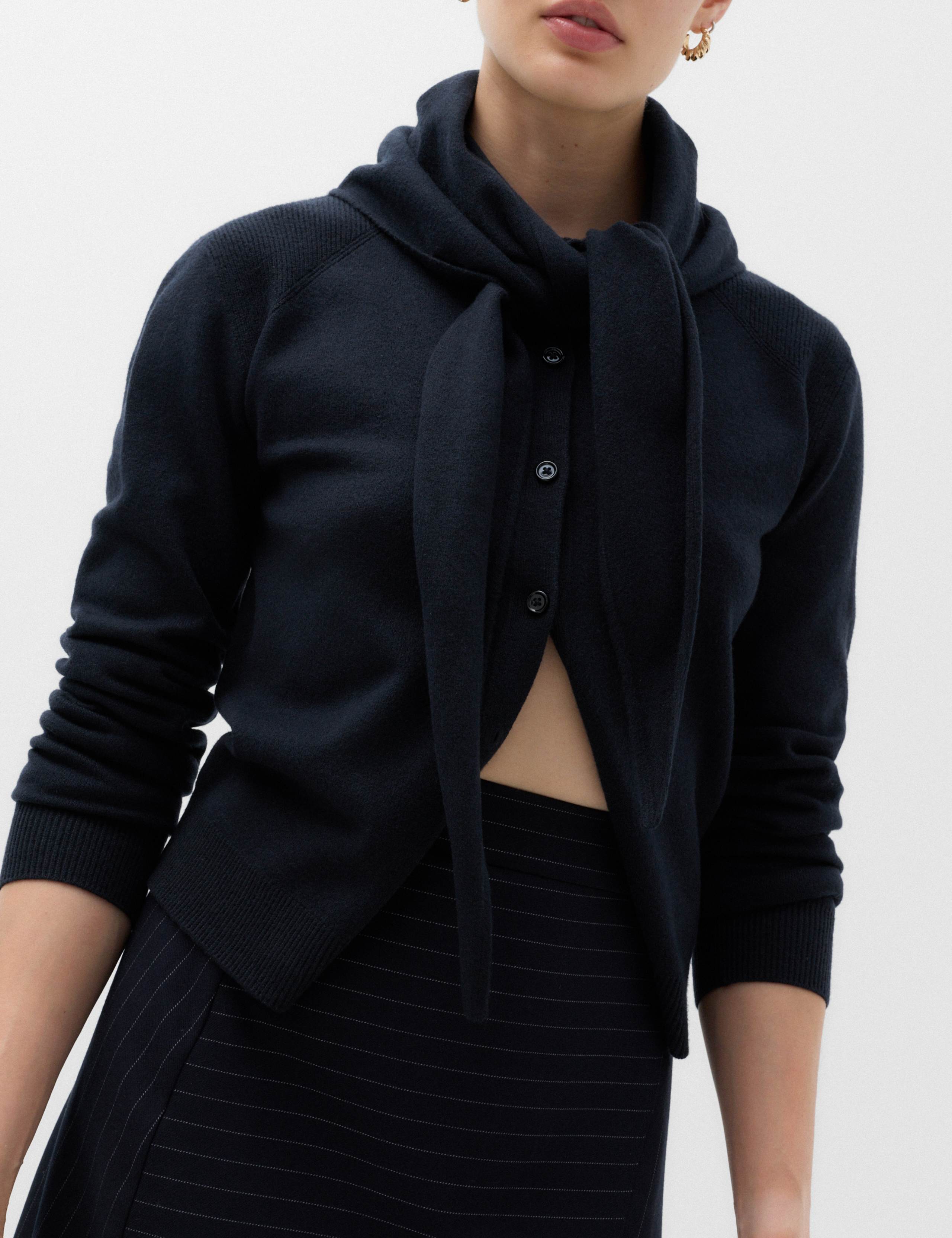 Pinstripe Midi Asymmetric Skirt 4 of 6