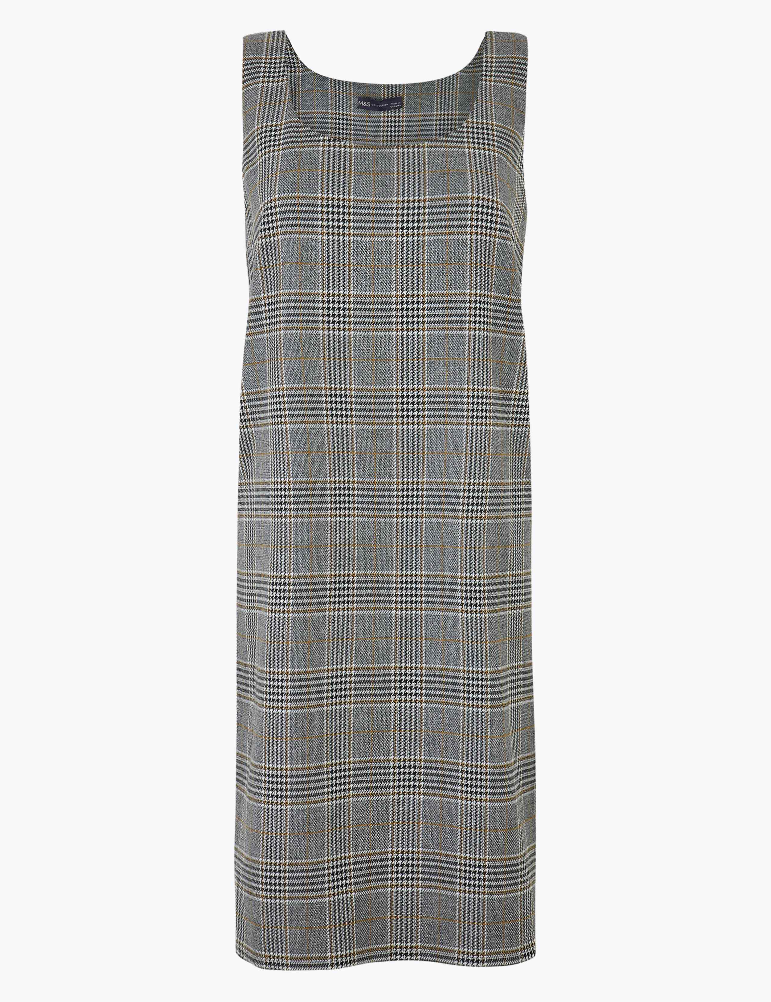 Checked Midi Pinafore Dress 2 of 4