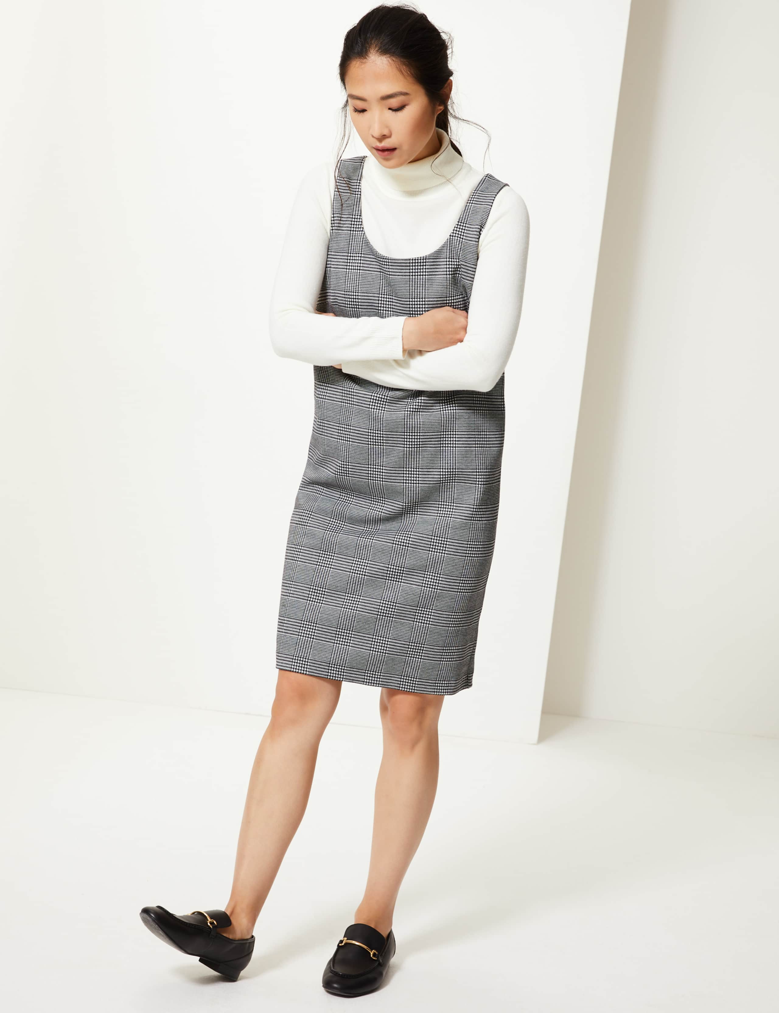 Gingham Midi Pinafore Dress 3 of 4