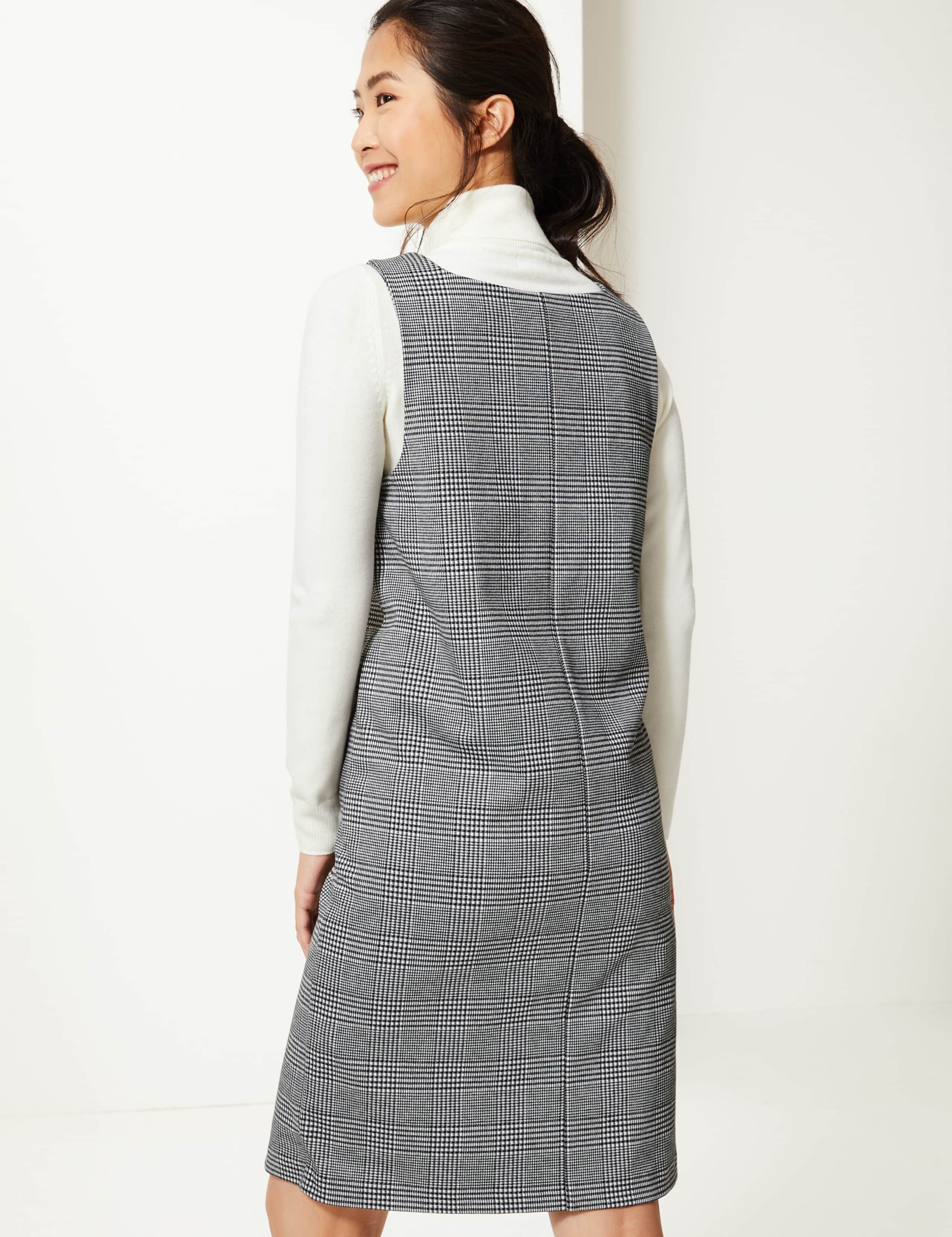 Gingham Midi Pinafore Dress 4 of 4