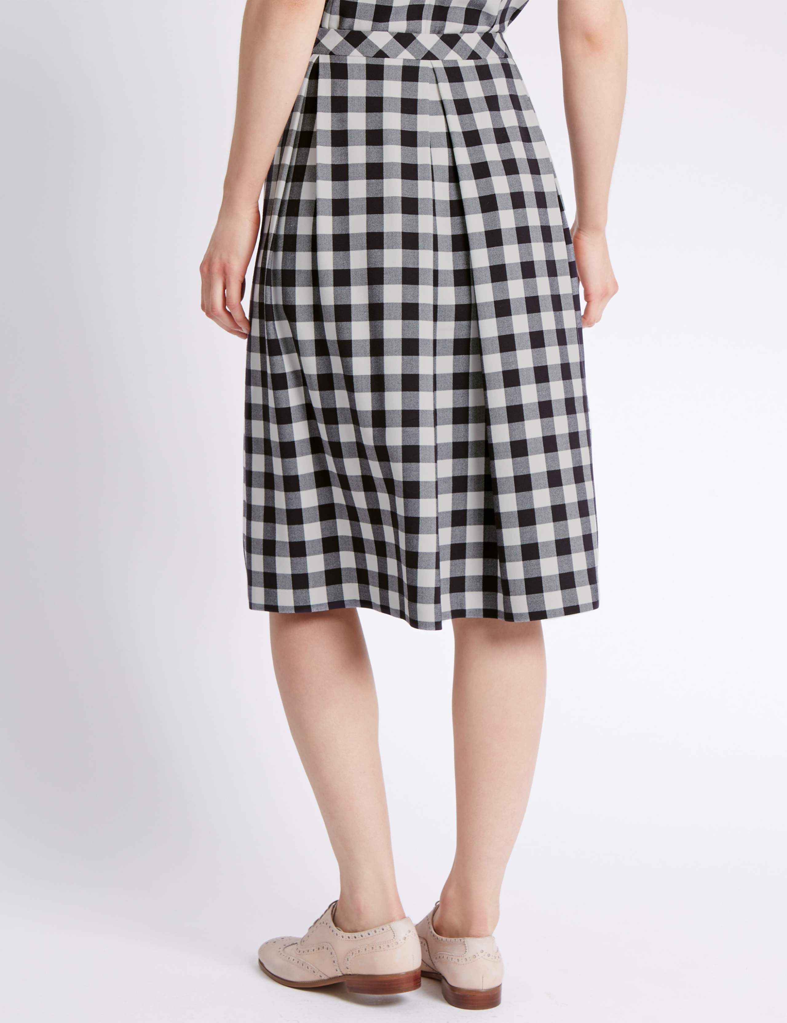 Gingham Checked A-Line Skirt 3 of 3