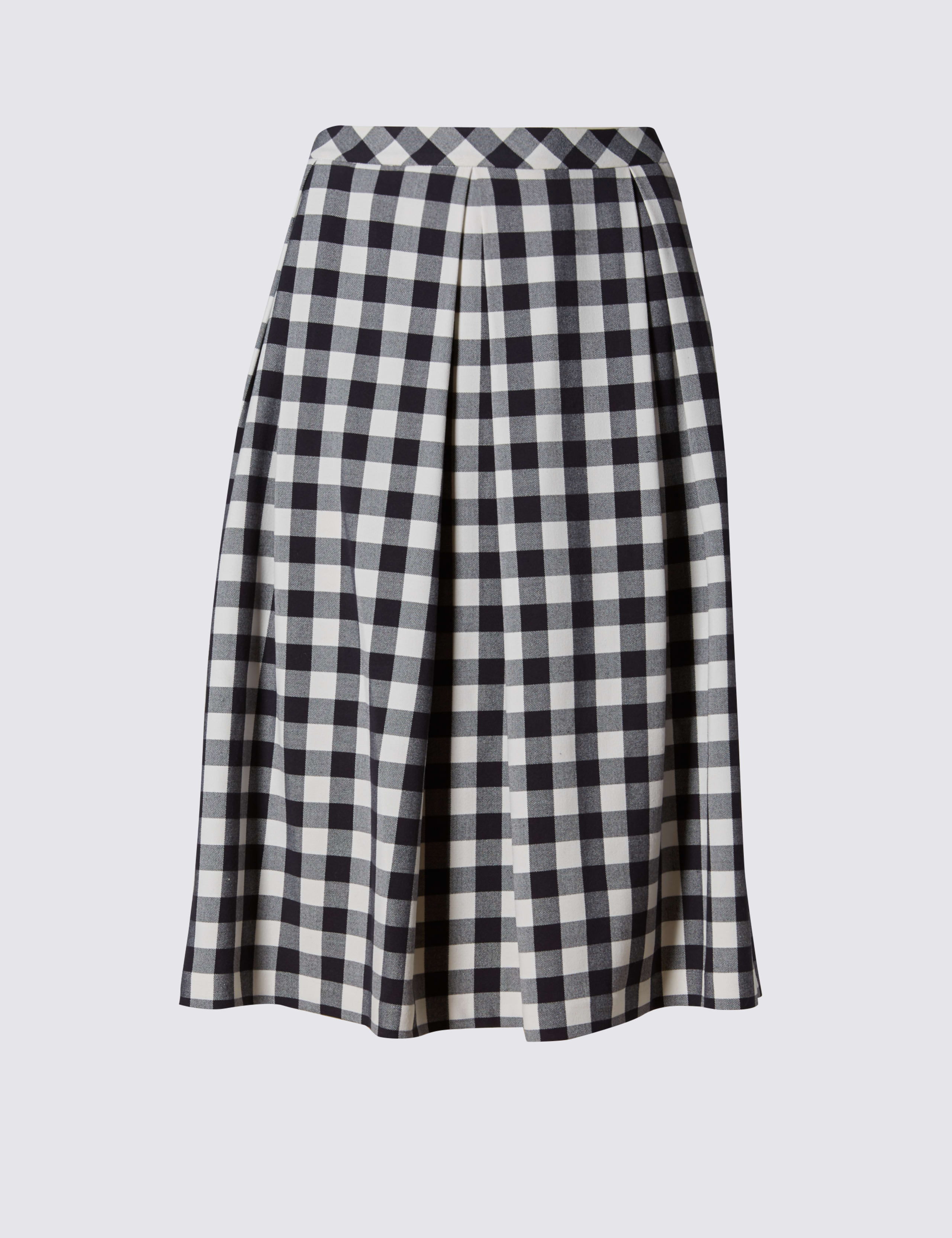 Gingham Checked A-Line Skirt 2 of 3