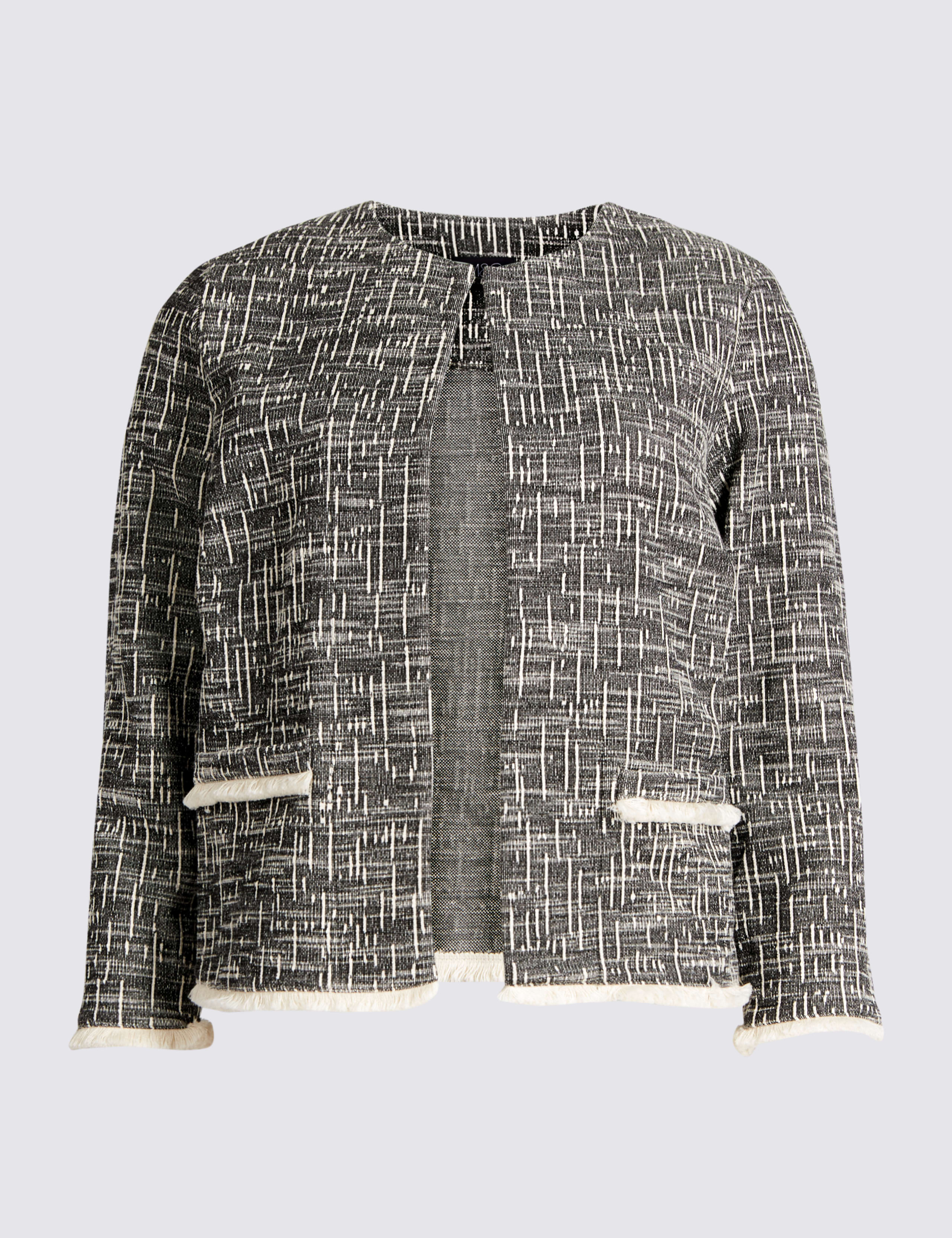 Cotton Rich Textured Jersey Blazer 2 of 5