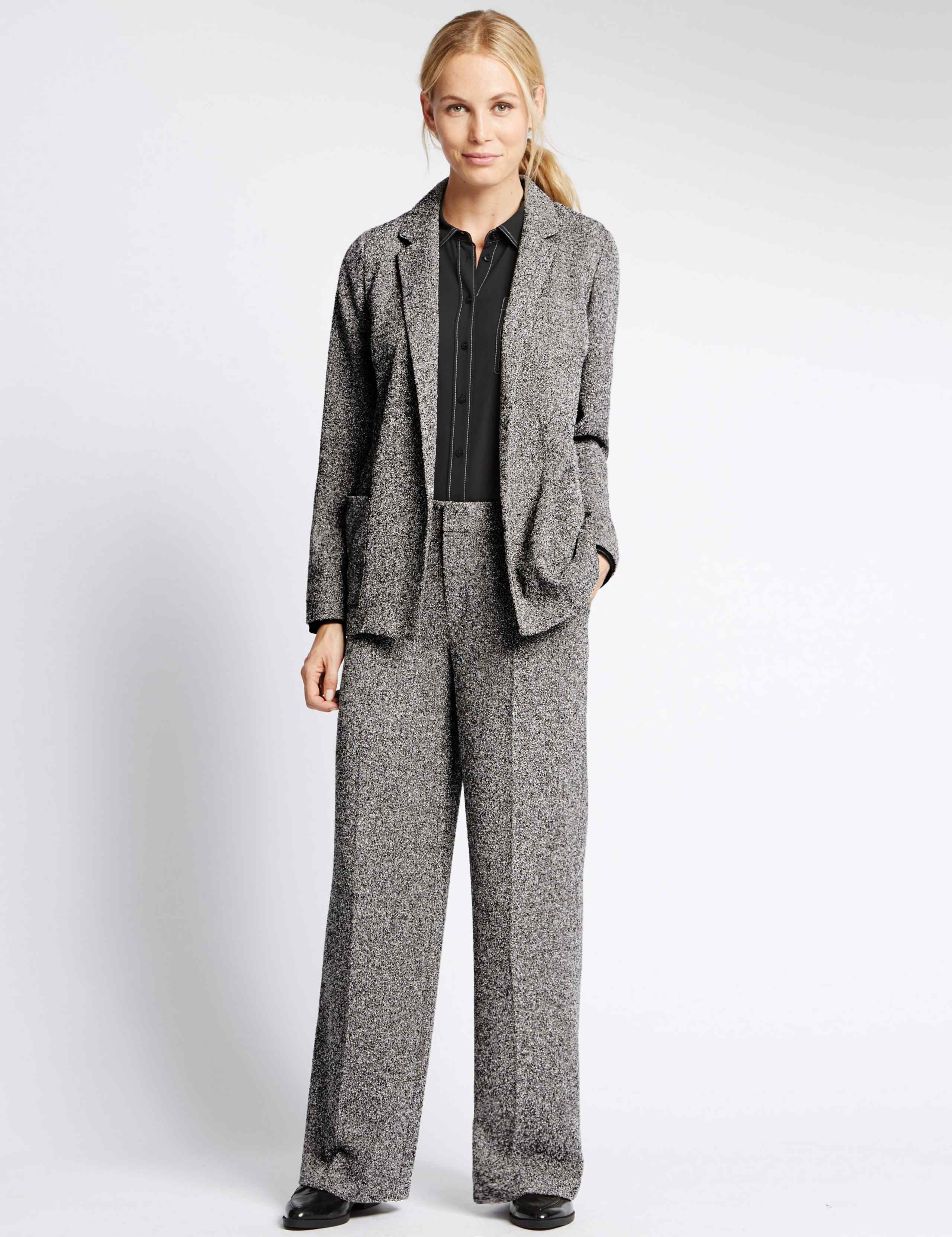 Textured Boyfriend Jacket 1 of 5