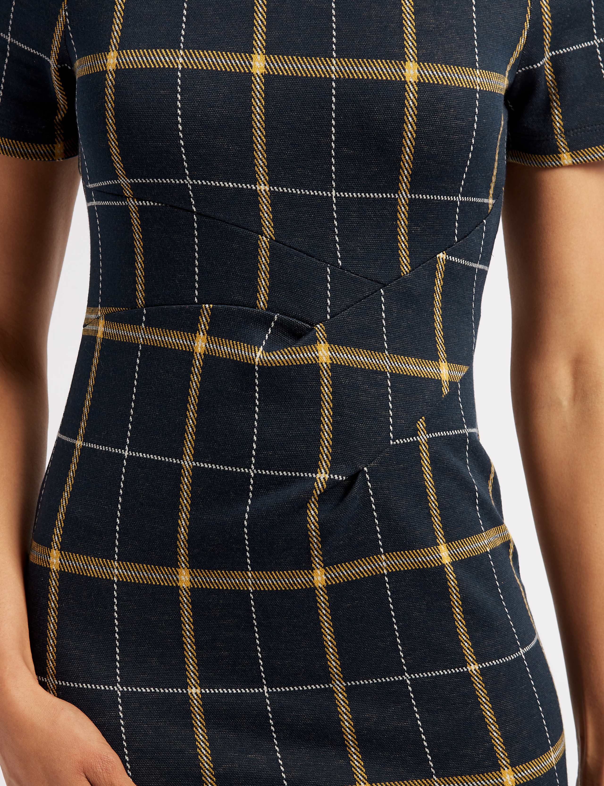 Checked Half Sleeve Pencil Dress 5 of 5