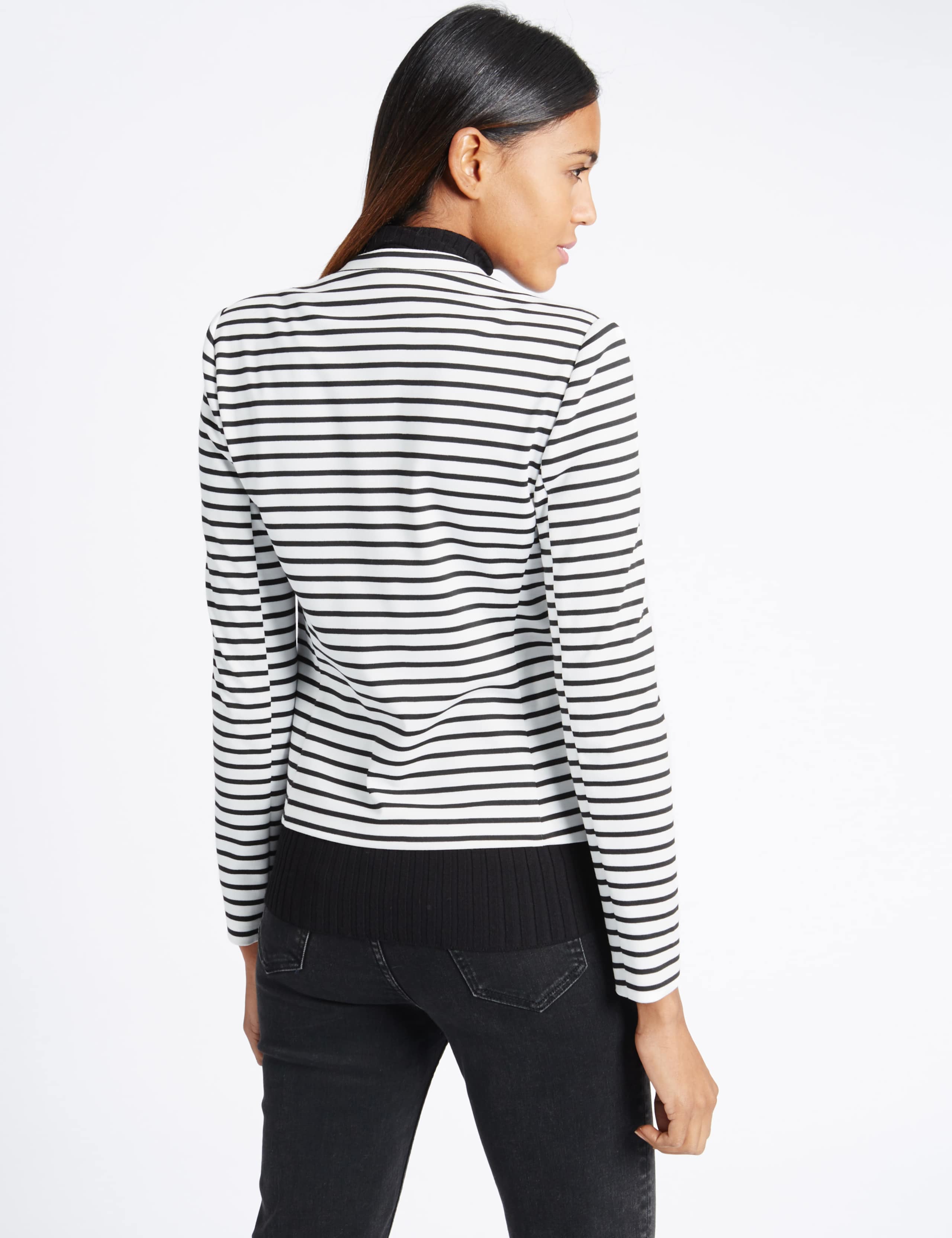 Striped Open Front Jacket 3 of 4