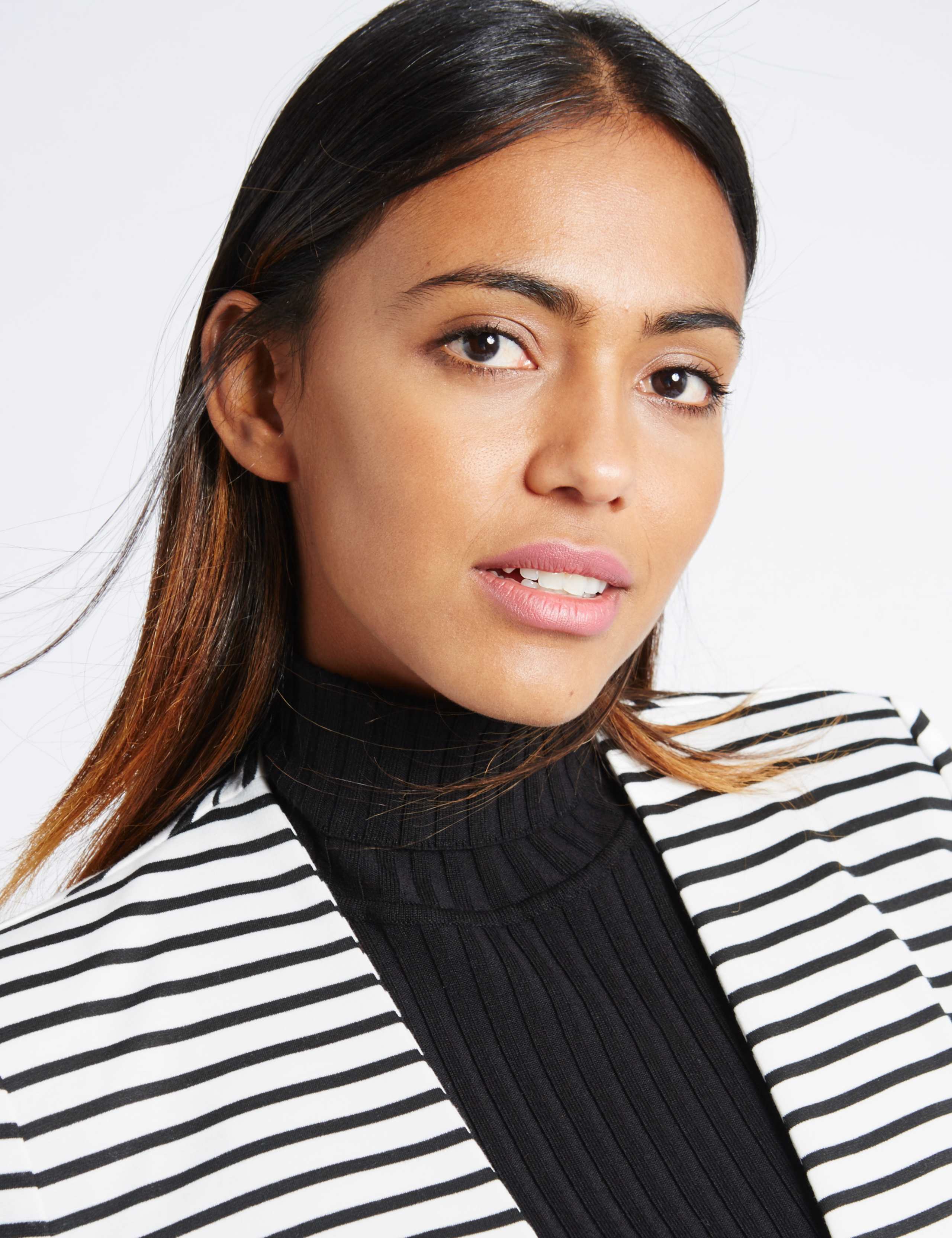 Striped Open Front Jacket 4 of 4