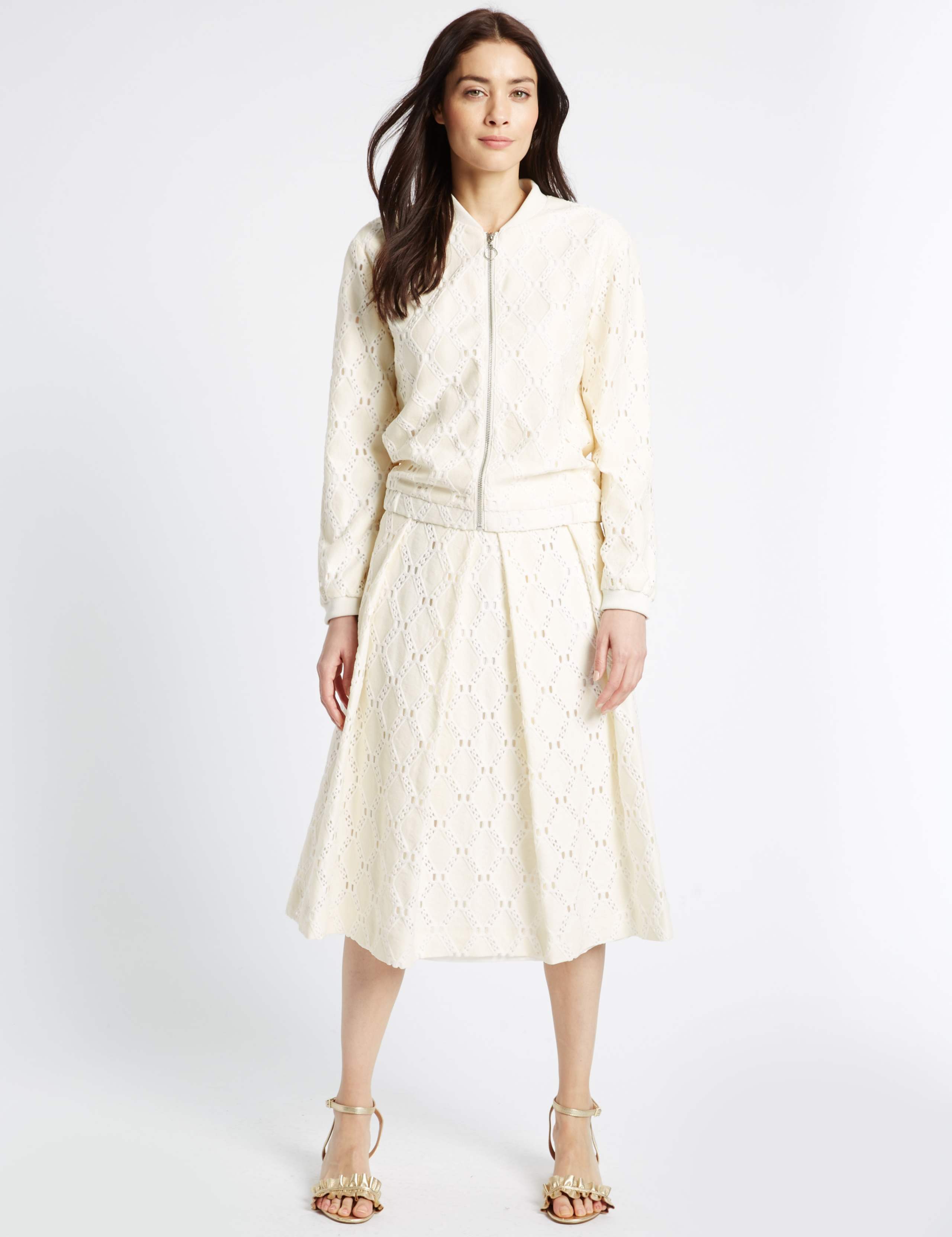 Cotton Blend Lace Bomber Jacket 5 of 5