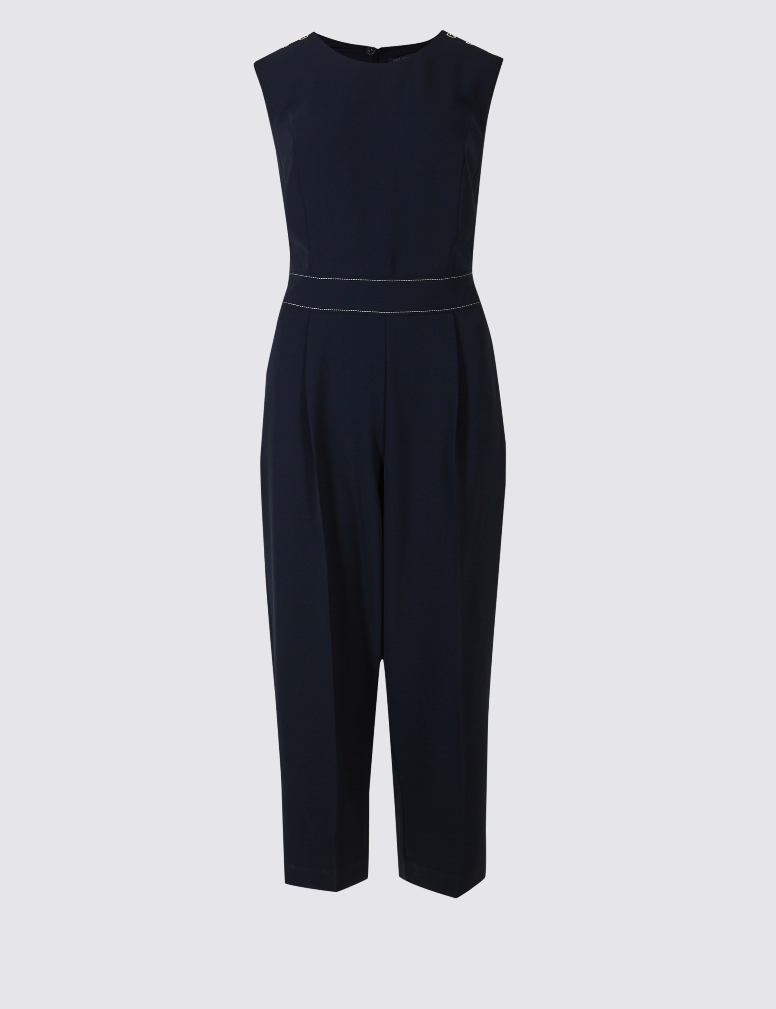 Stitched Waist Sleeveless Jumpsuit 2 of 5