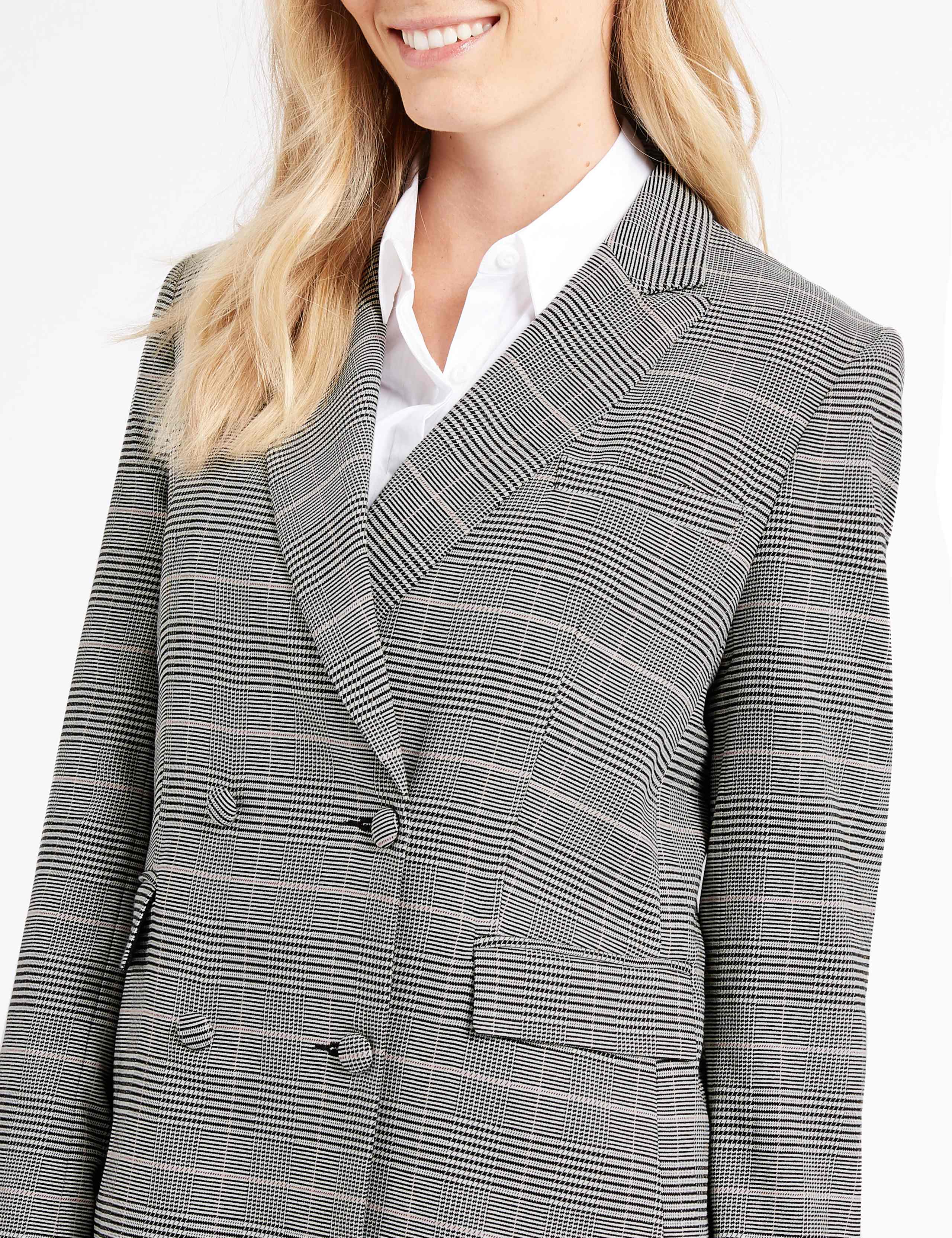 Checked Double Breasted Blazer 5 of 6