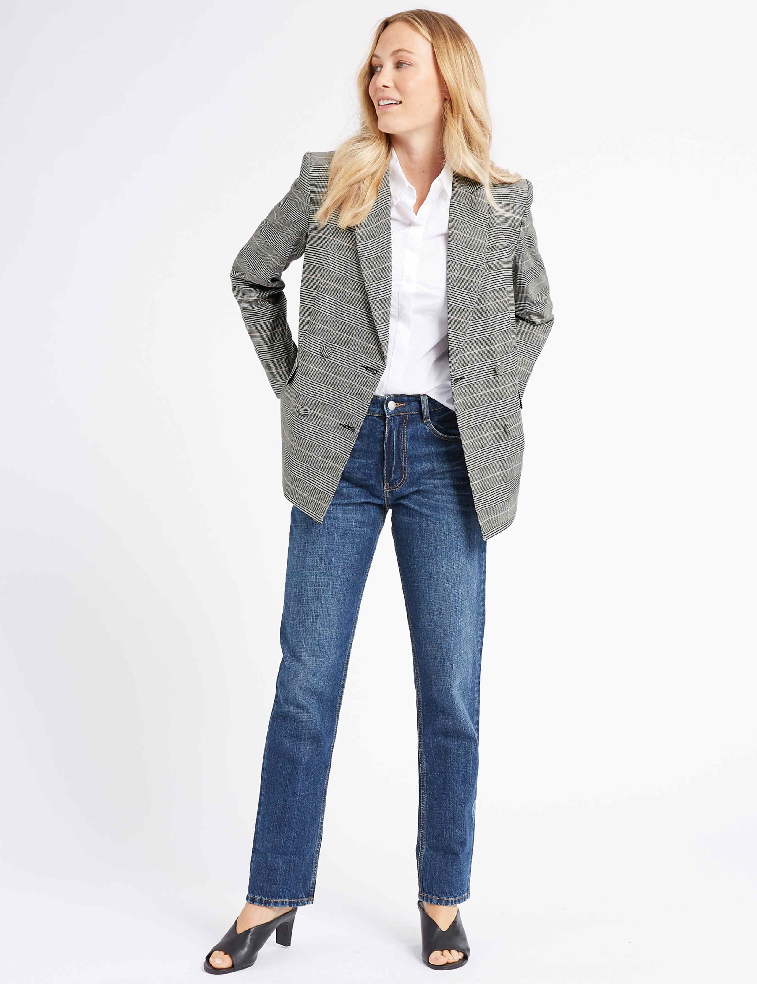 Checked Double Breasted Blazer 6 of 6