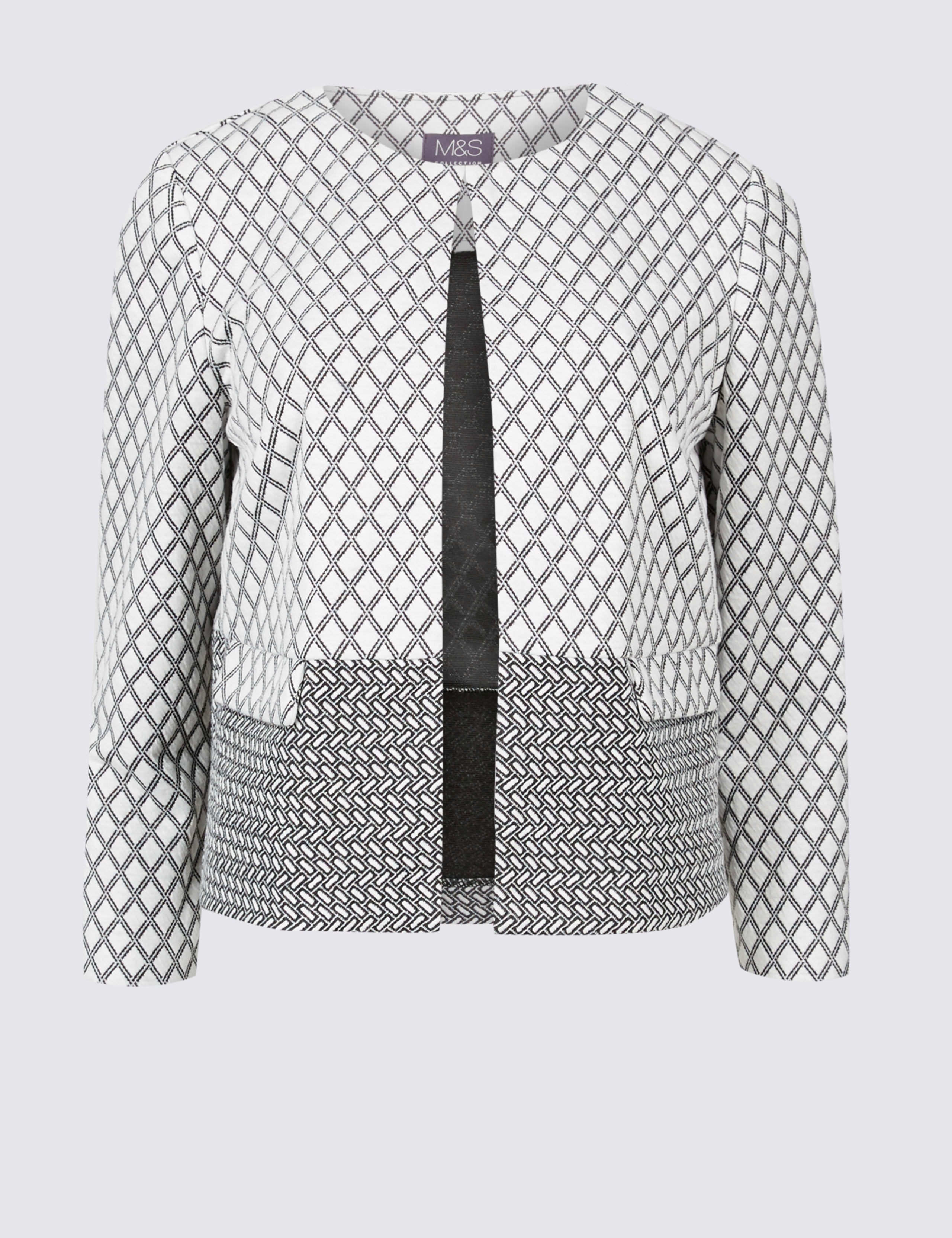 Checked Contrast Hem Blazer 2 of 5