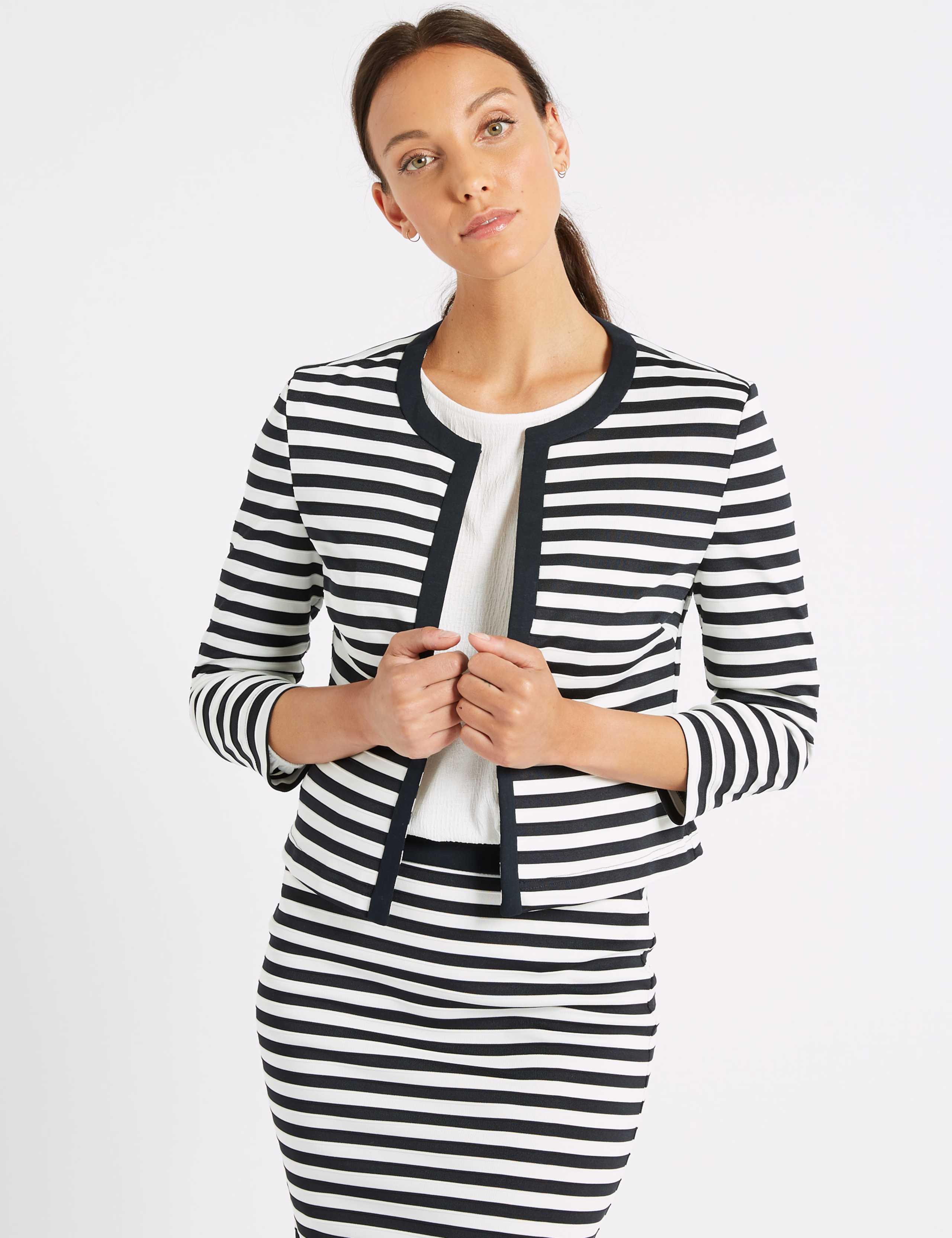 Striped Jersey Blazer 3 of 5