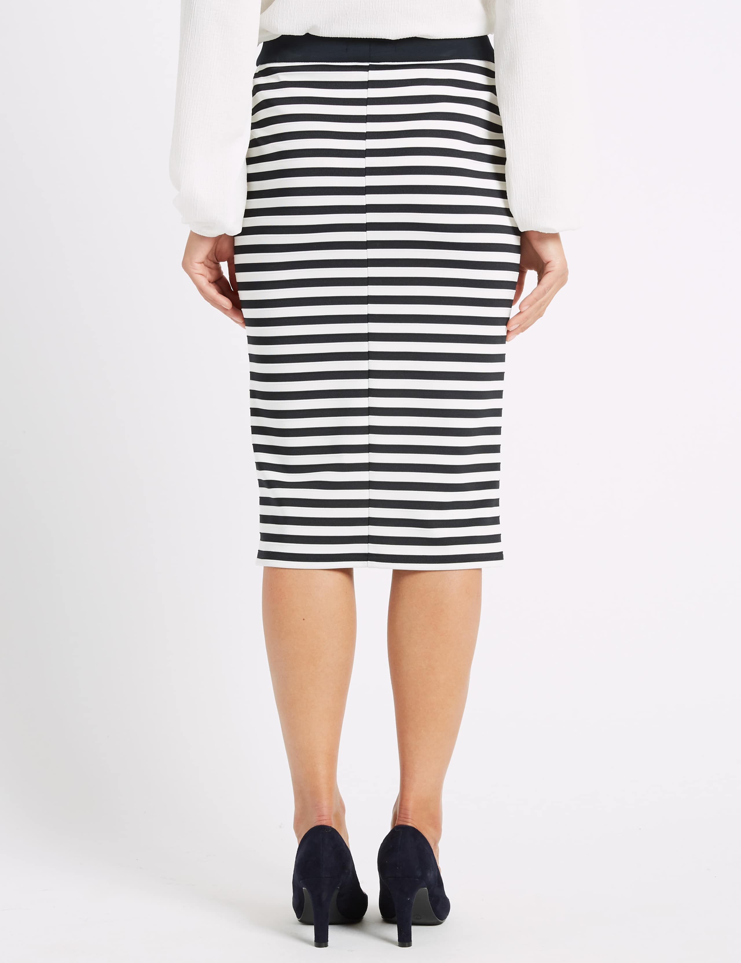 Striped Jersey Pencil Skirt 5 of 6