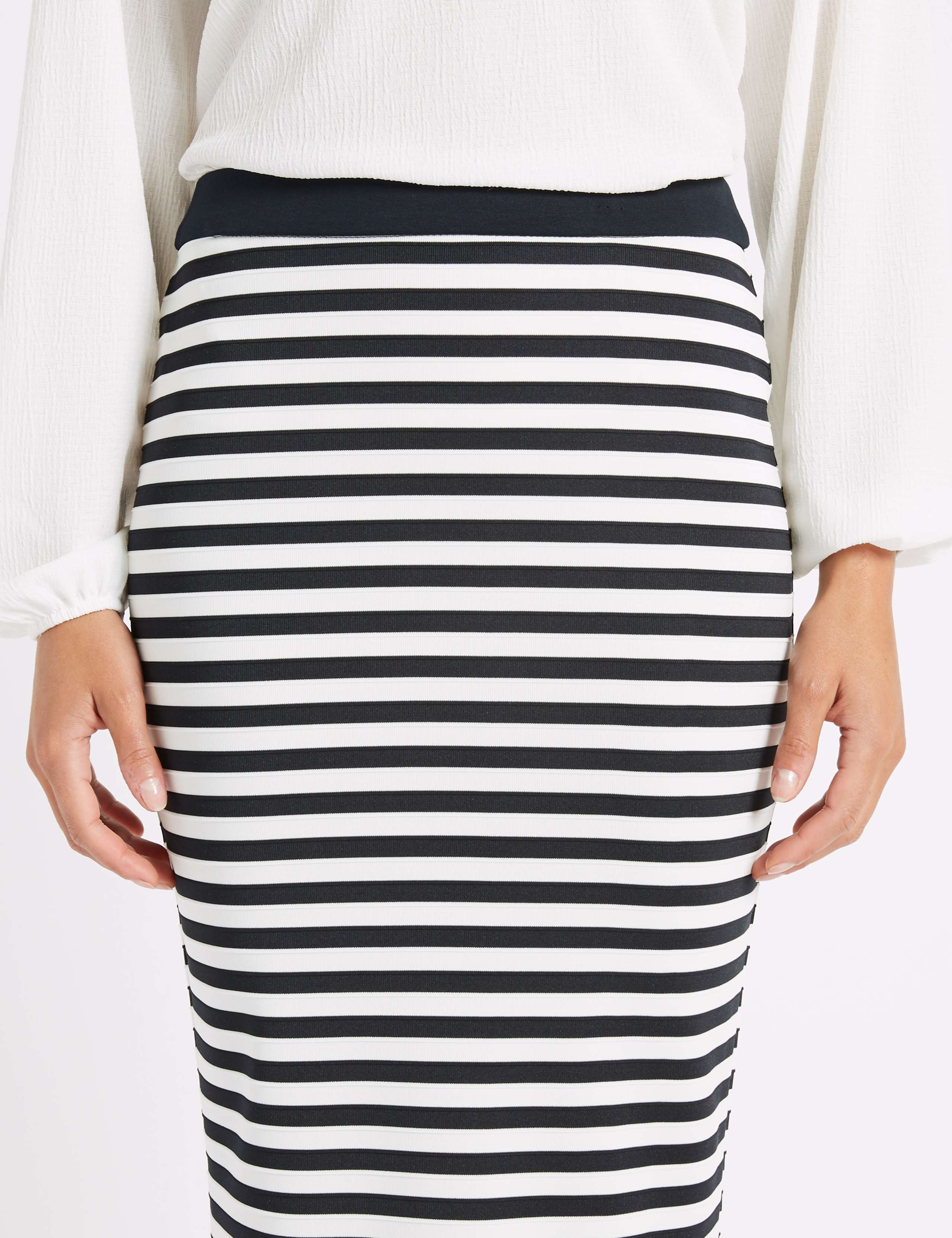 Striped Jersey Pencil Skirt 6 of 6