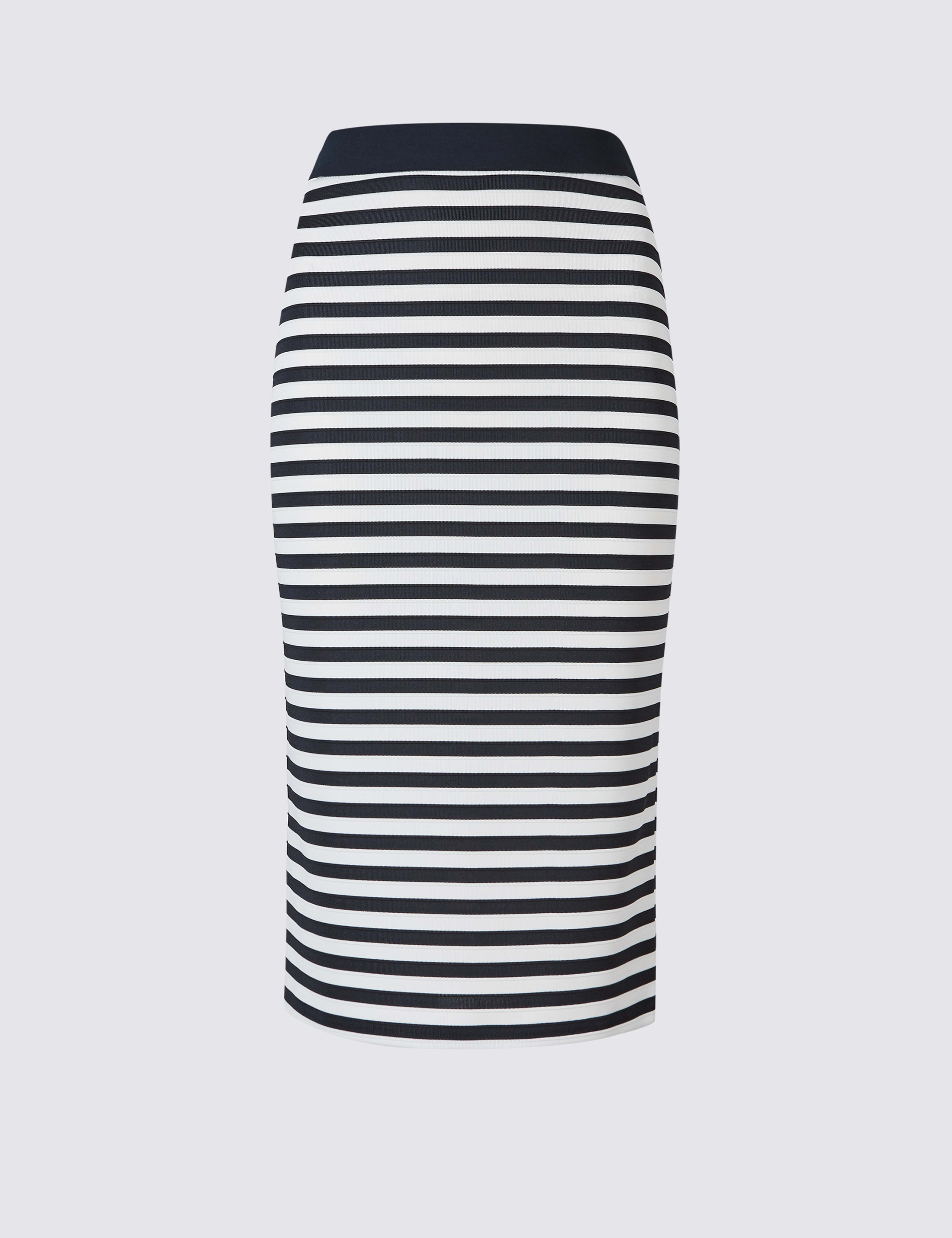 Striped Jersey Pencil Skirt 2 of 6