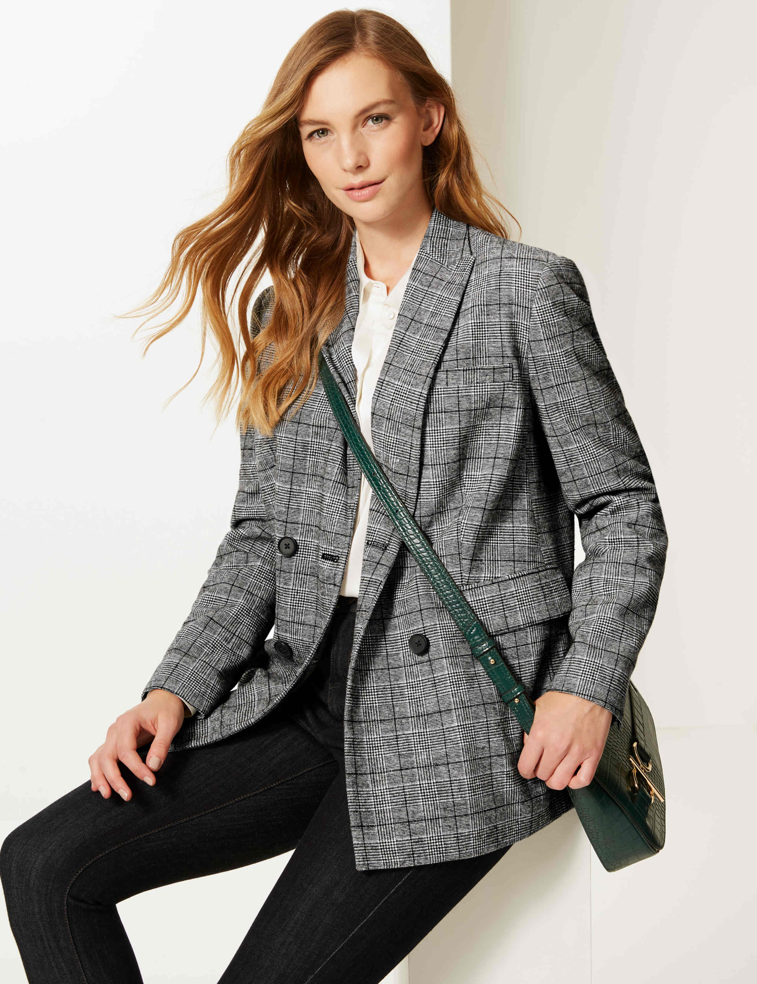 Houndstooth Check Blazer 1 of 4
