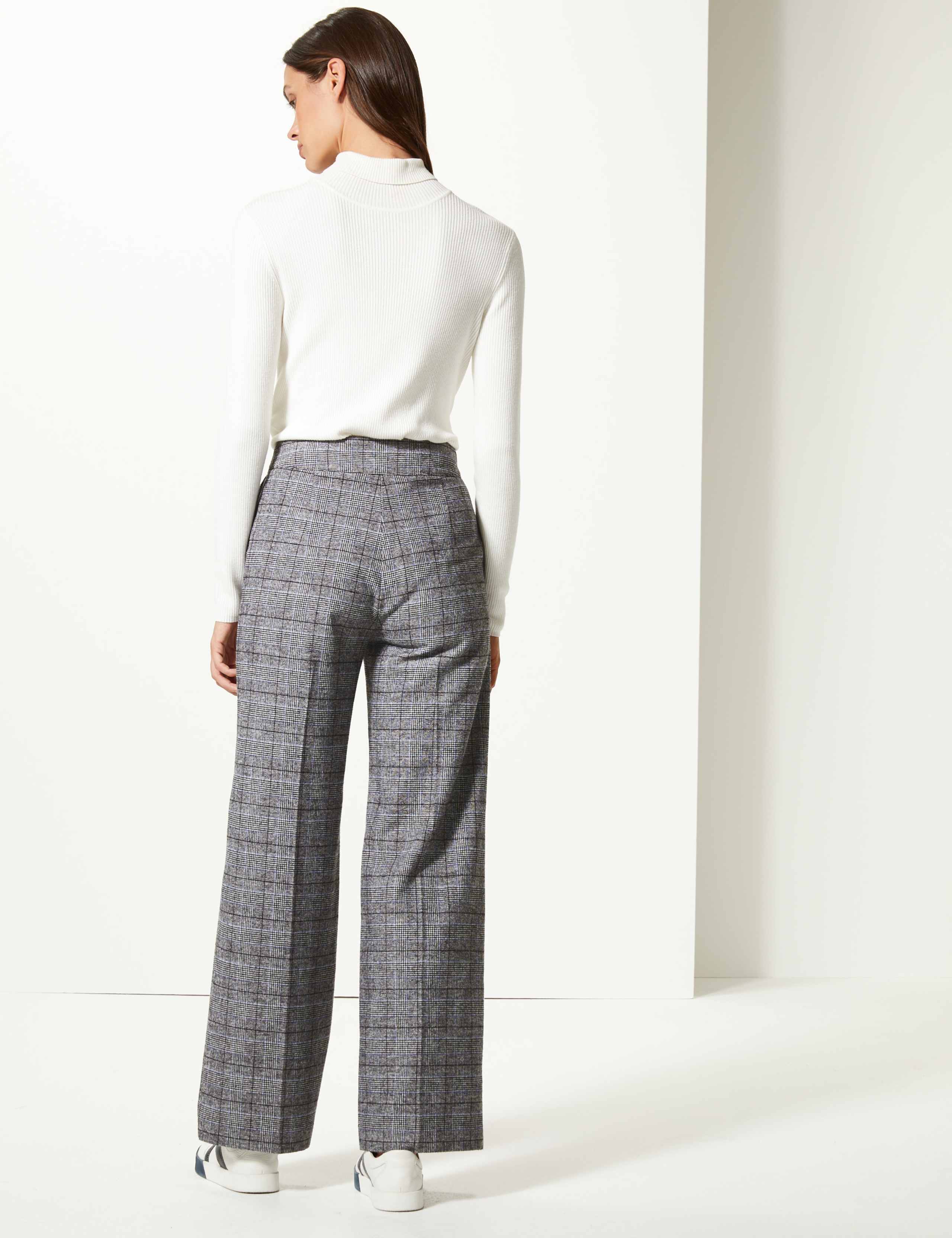 Checked Wide Leg Trousers 4 of 6