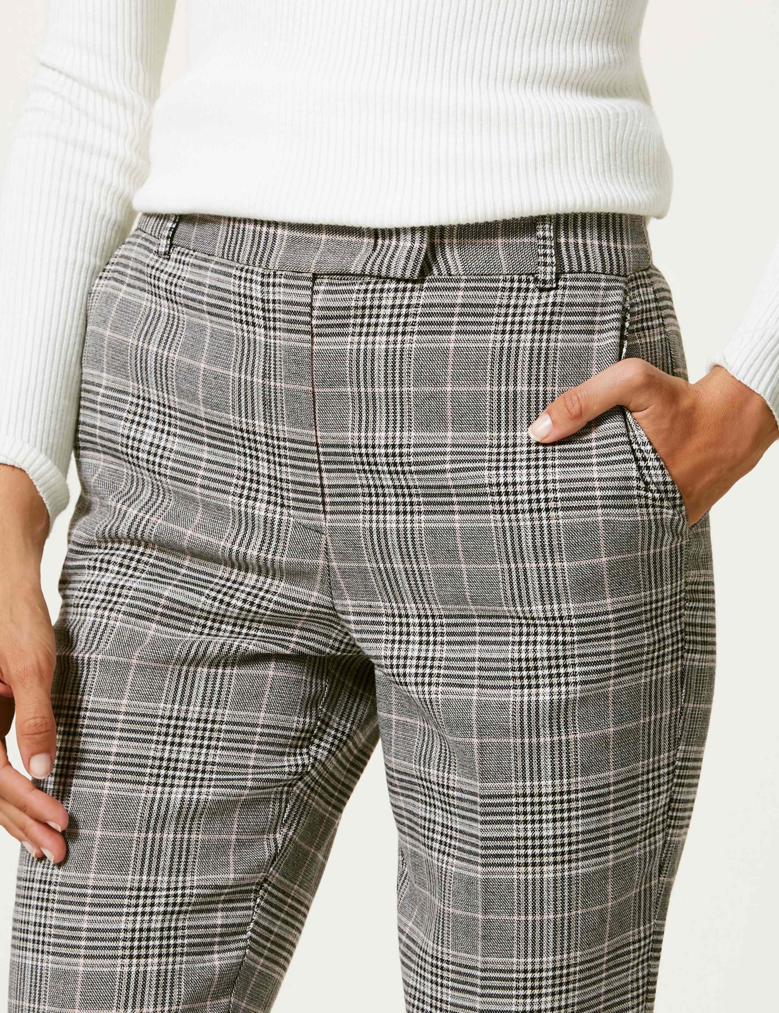 Checked Slim Leg Trousers 4 of 7