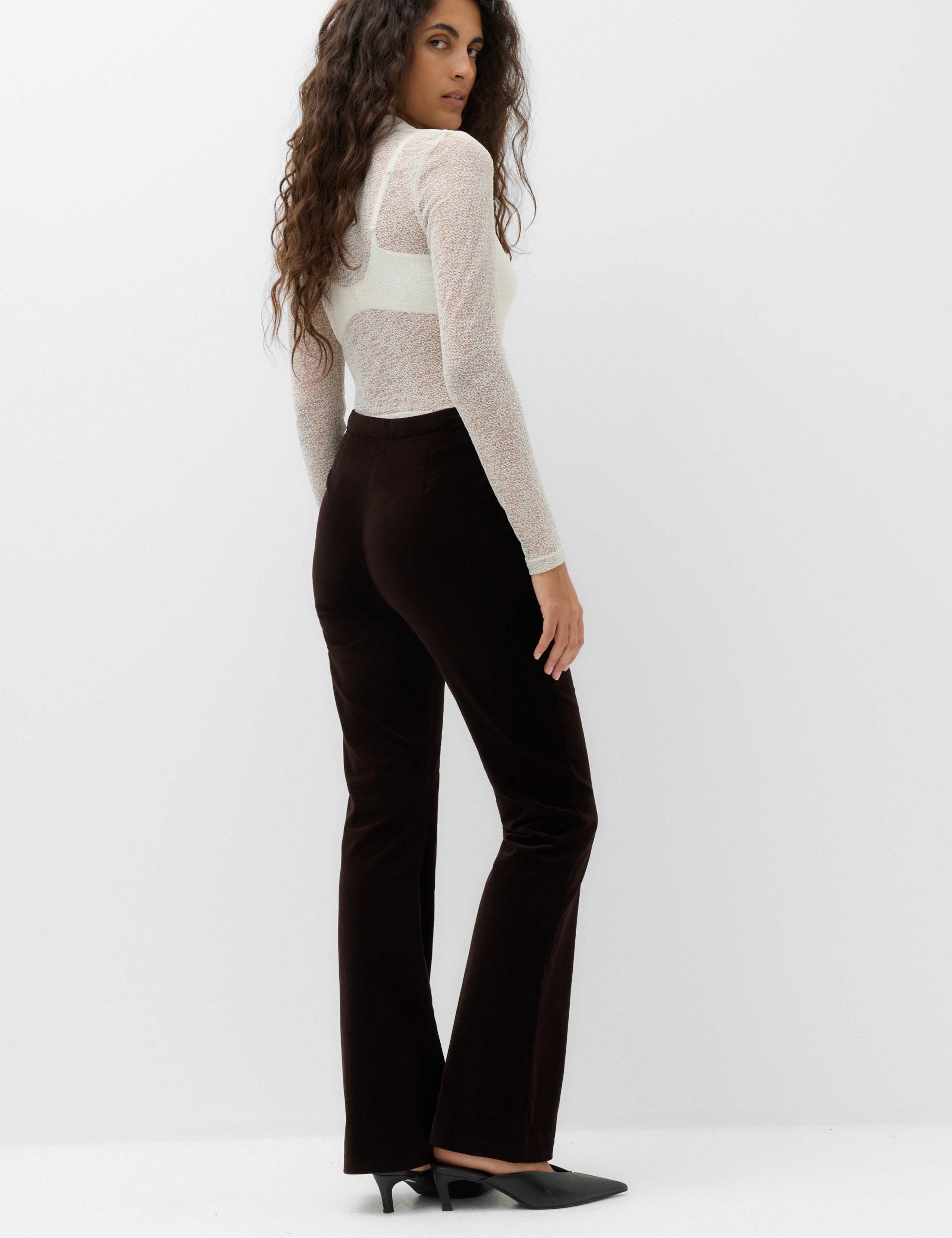 Velvet Flared Trousers 4 of 5