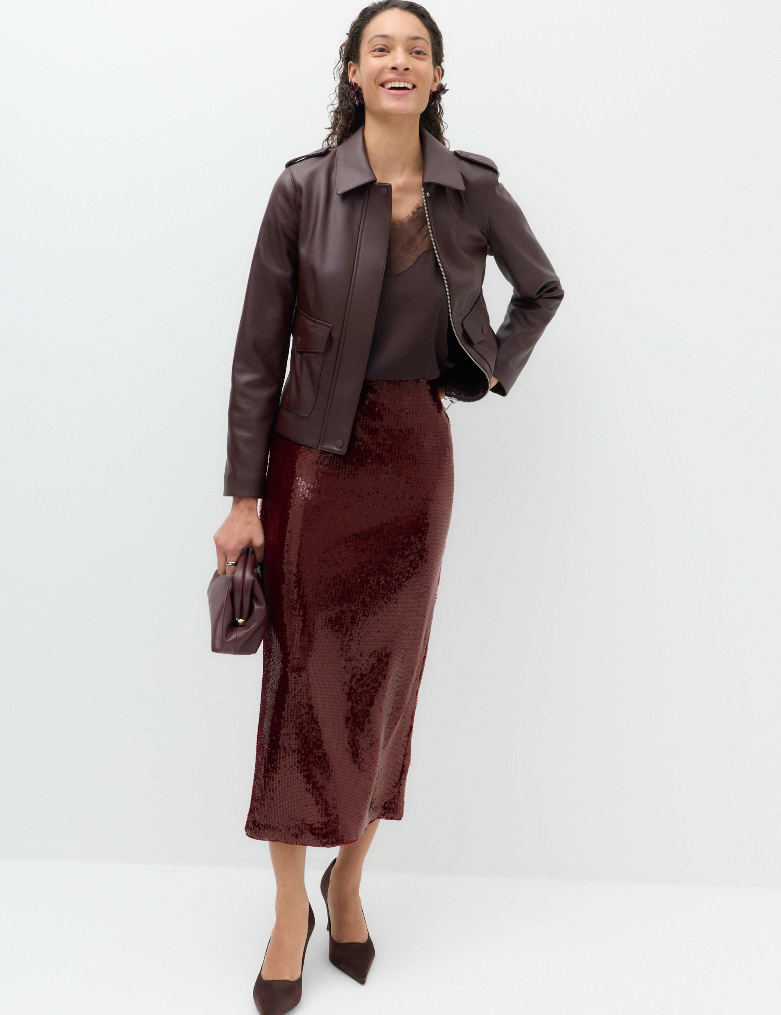 Sequin Midaxi Column Skirt 7 of 7