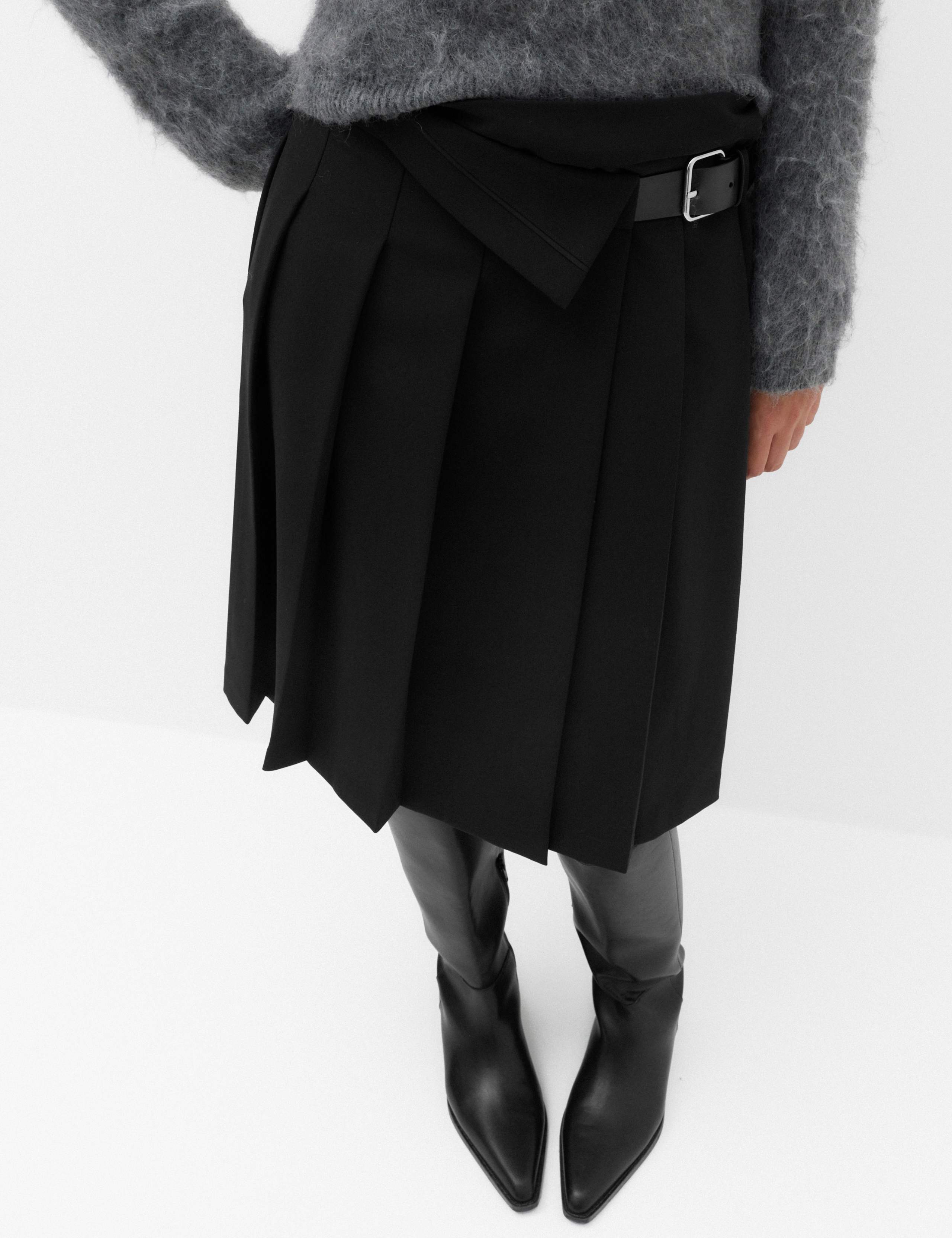 Pleated Wrap Kilt Skirt 7 of 7