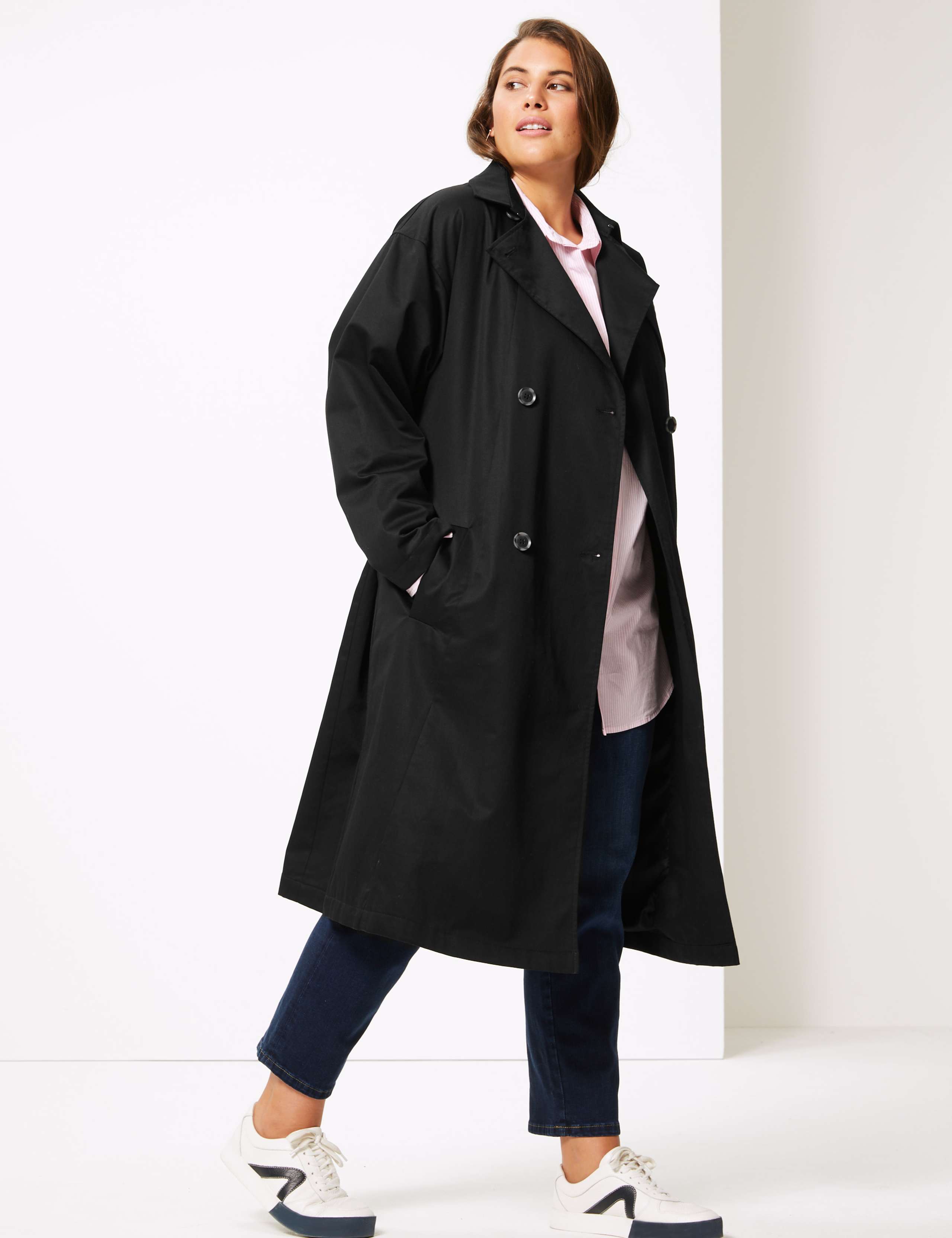 CURVE Longline Trench Coat 1 of 4