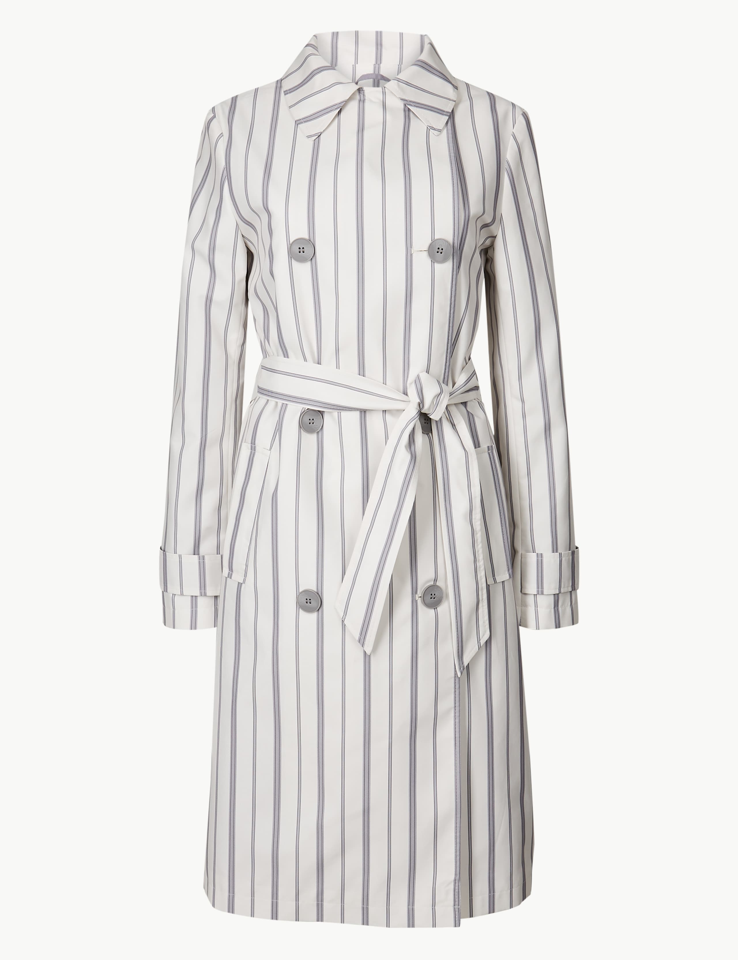 Striped Double Breasted Trench Coat 2 of 5