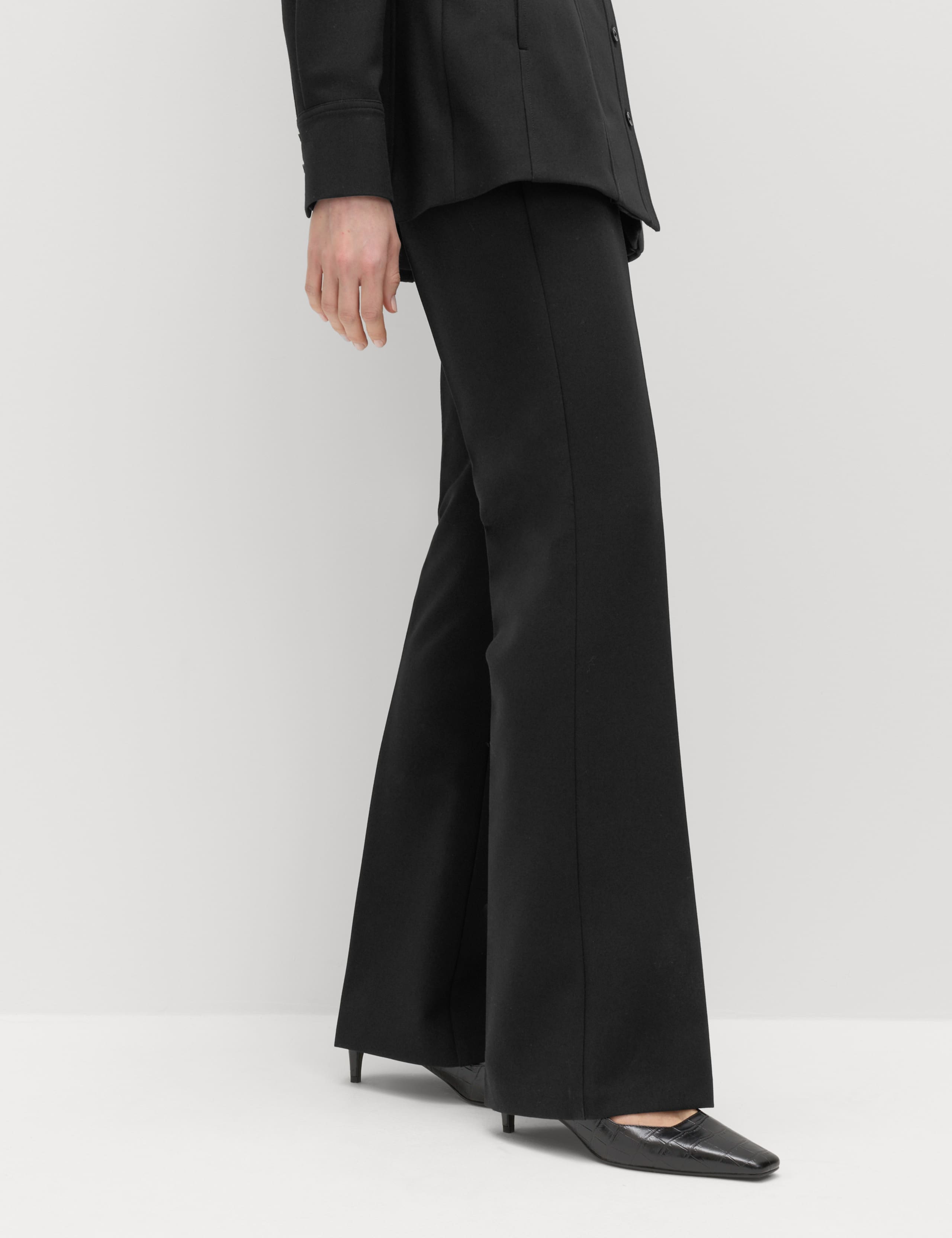 Slim Side Zip Flared Trousers 3 of 7