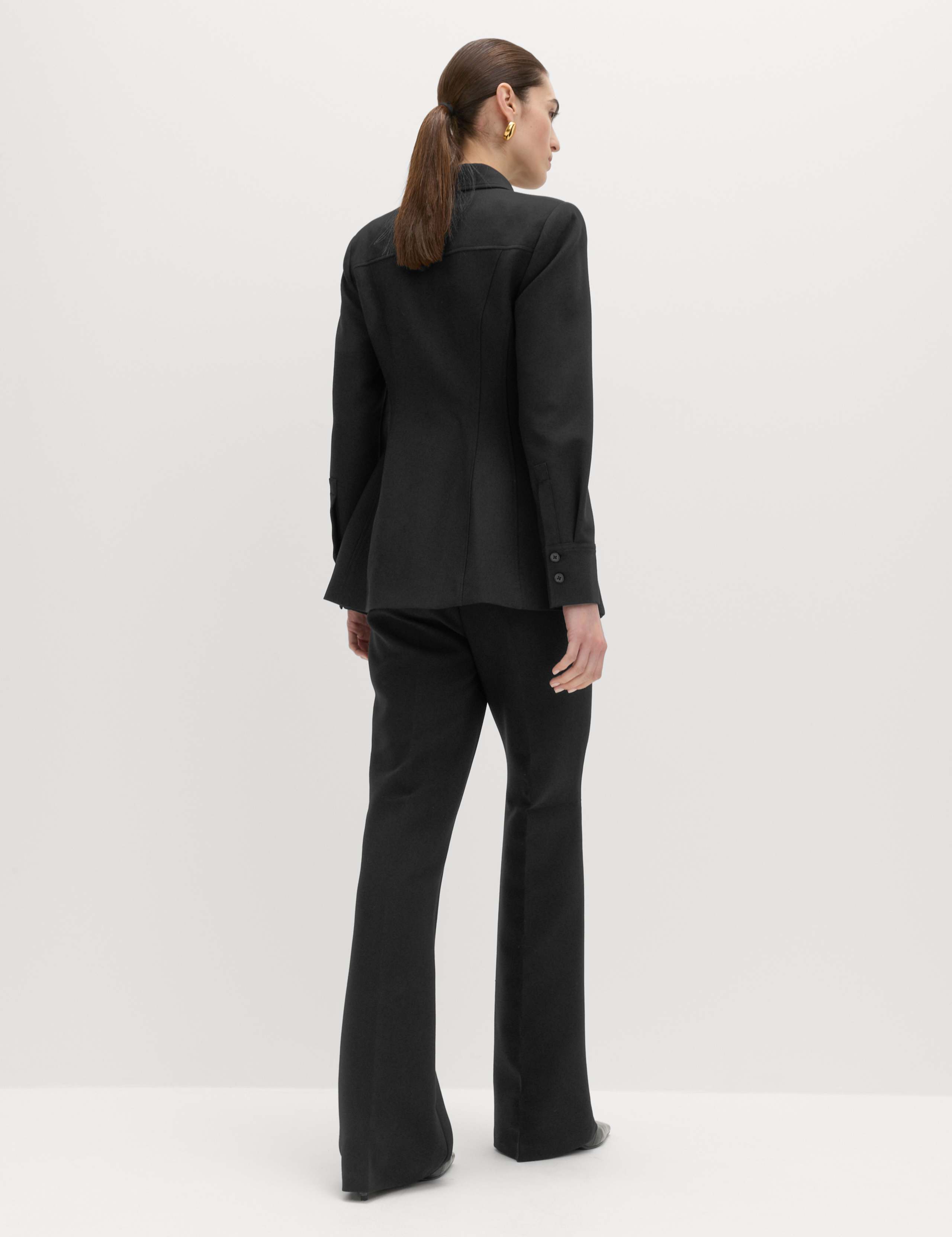 Slim Side Zip Flared Trousers 5 of 7