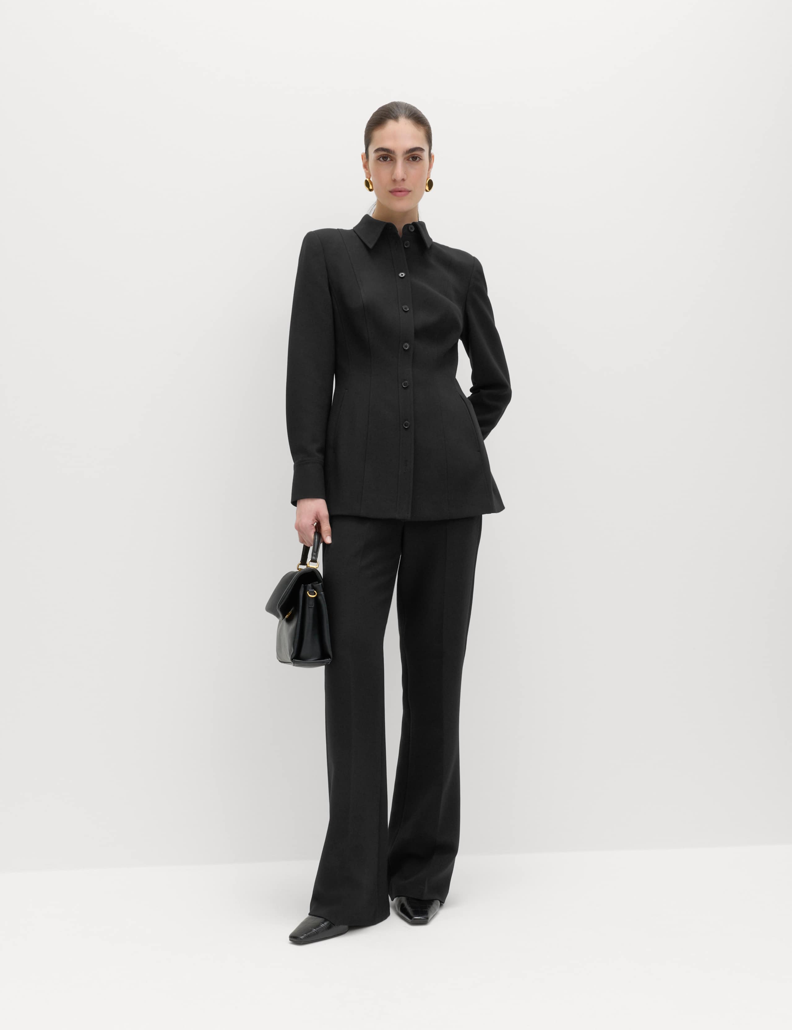 Slim Side Zip Flared Trousers 7 of 7