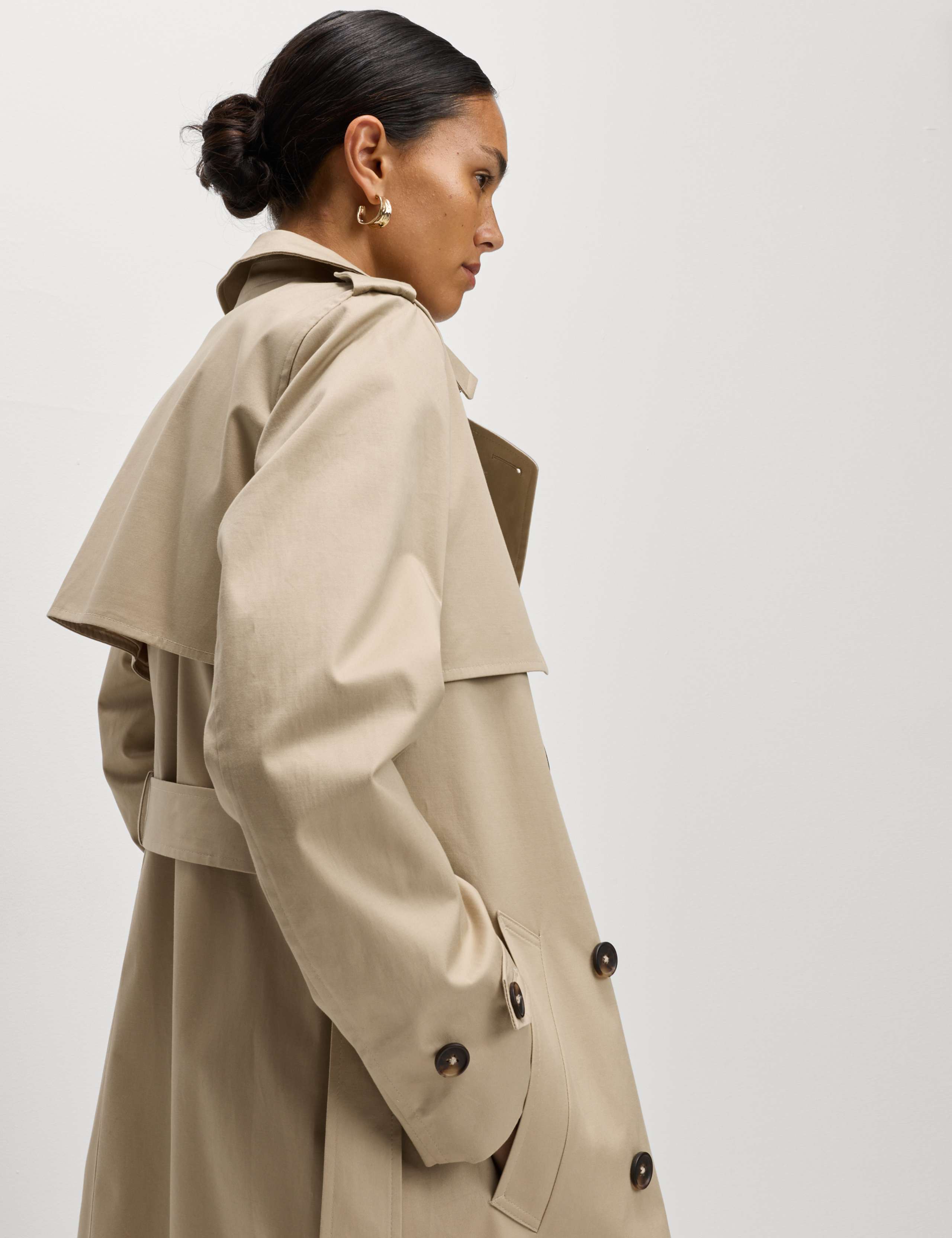 Cotton Rich Belted Longline Trench Coat 1 of 8