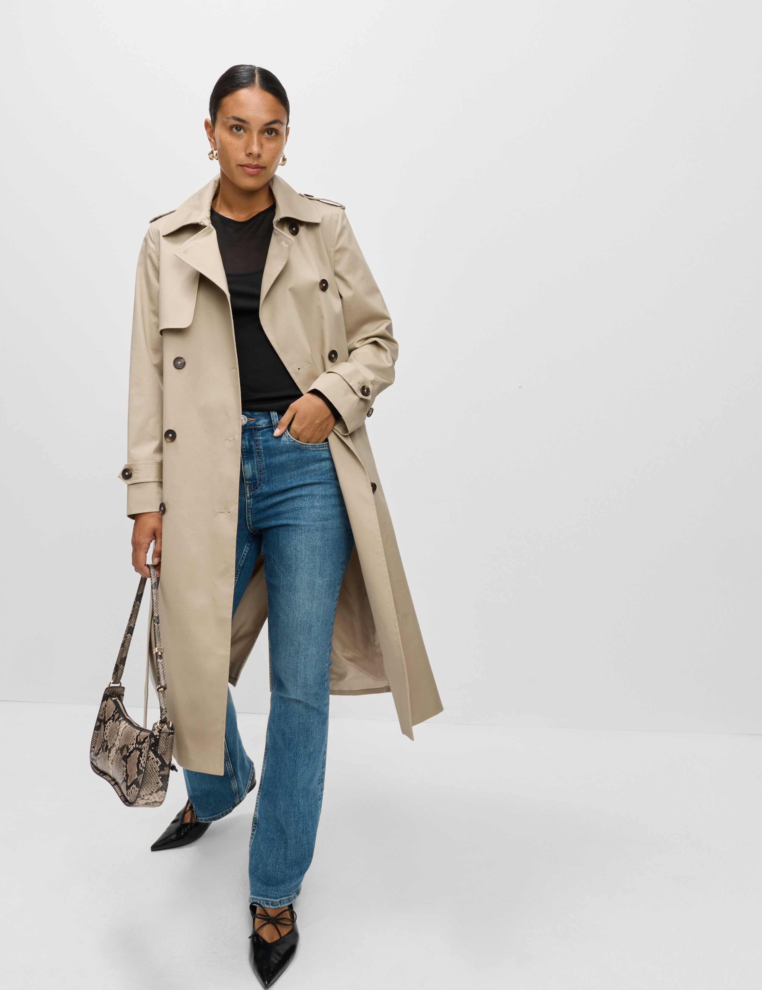 Cotton Rich Belted Longline Trench Coat 3 of 8