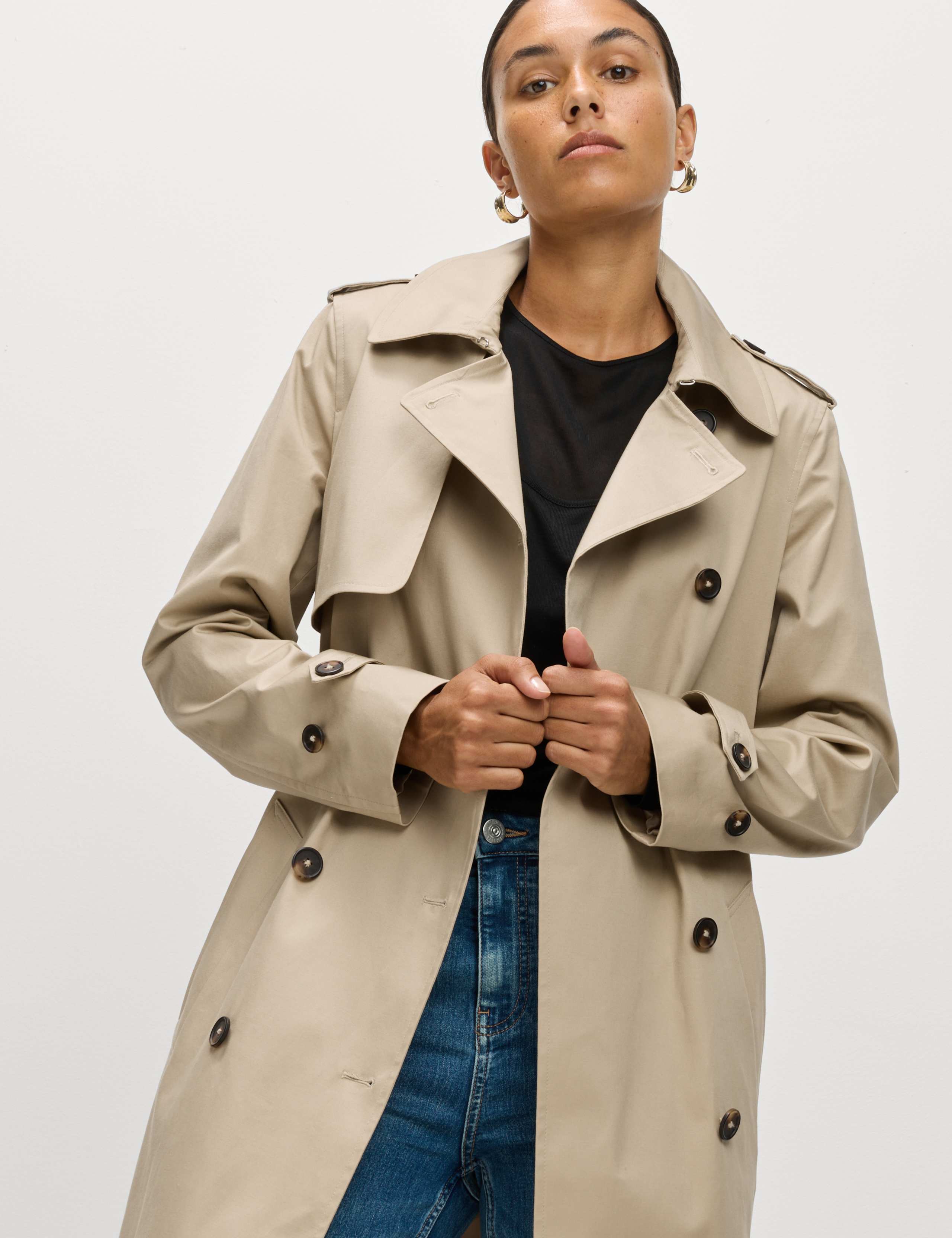 Cotton Rich Belted Longline Trench Coat 6 of 8