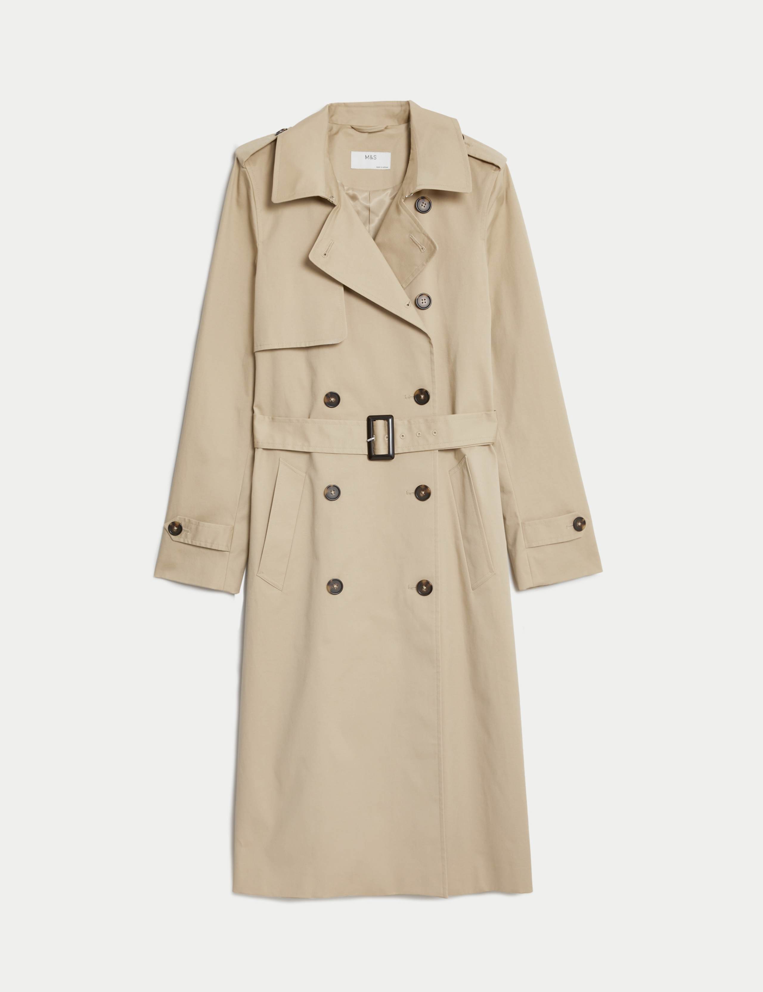 Cotton Rich Belted Longline Trench Coat 2 of 8