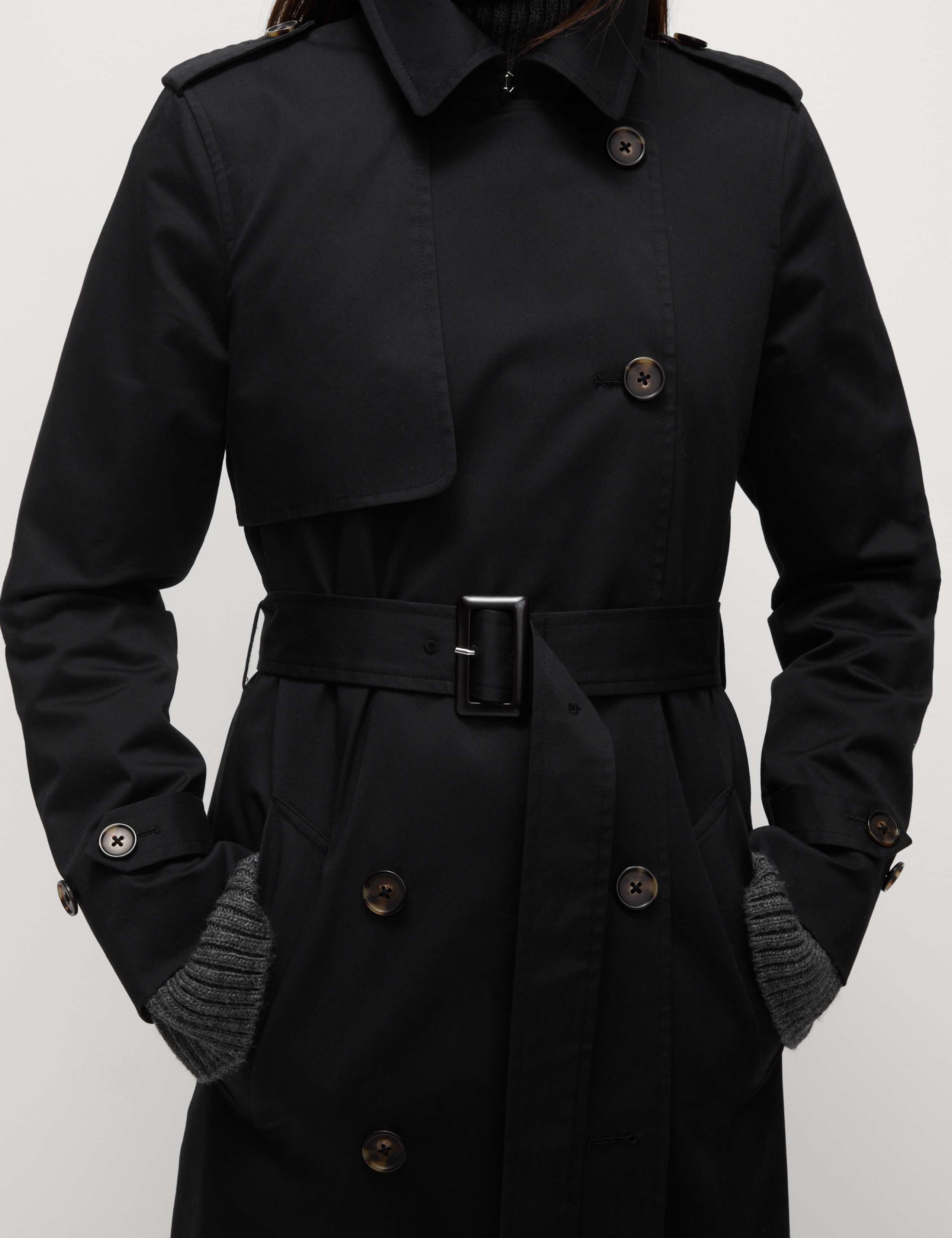 Cotton Rich Belted Longline Trench Coat 1 of 8