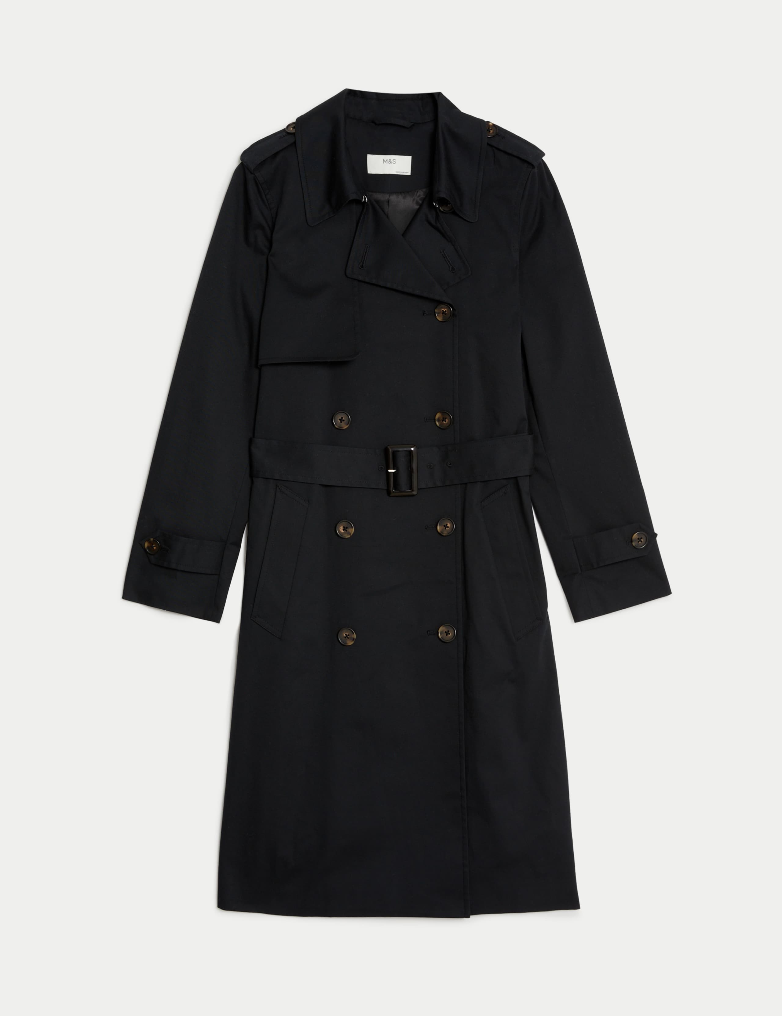 Petite Cotton Rich Double Breasted Trench Coat 2 of 8