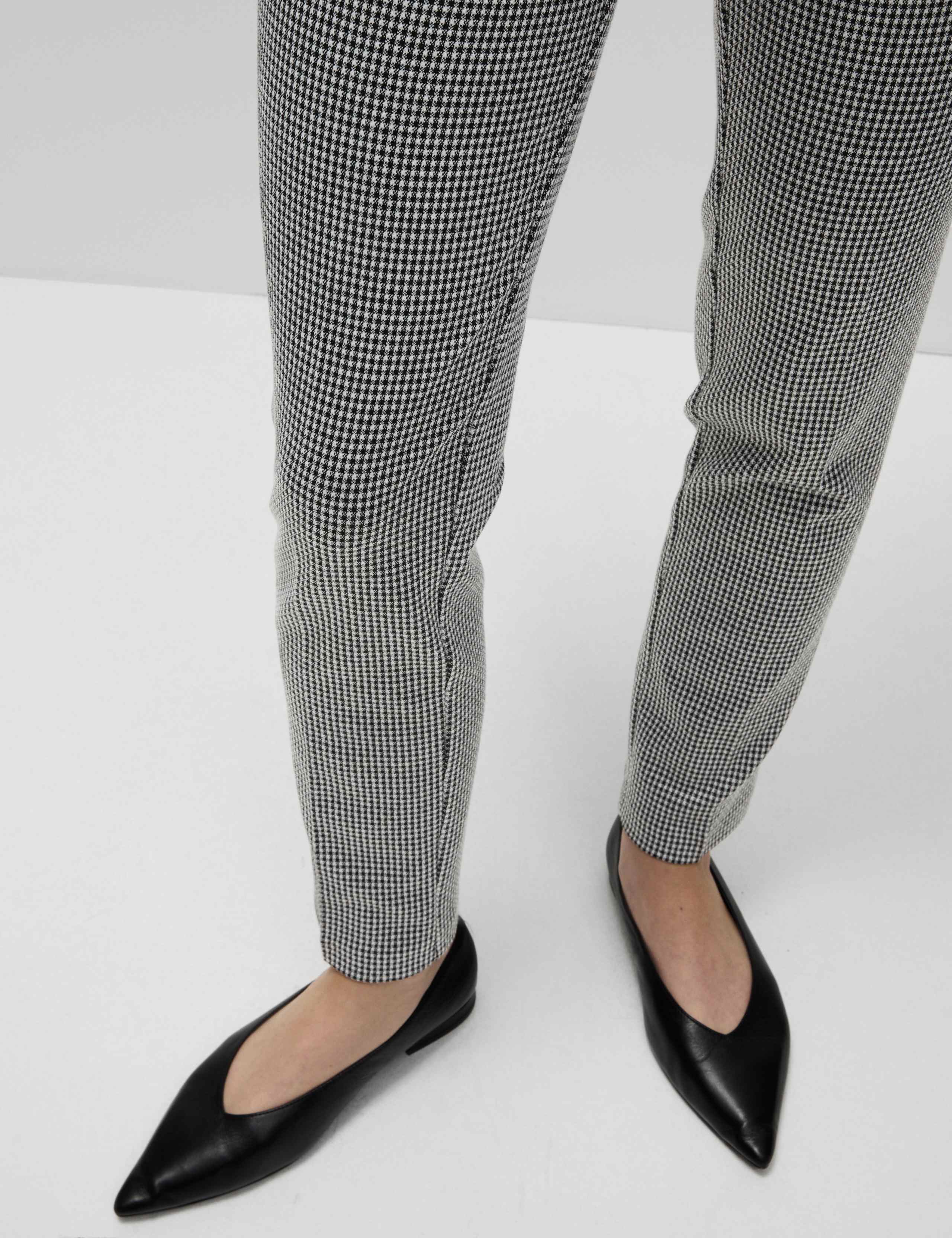 Jersey Checked Slim Fit Ankle Grazer Trousers 5 of 7
