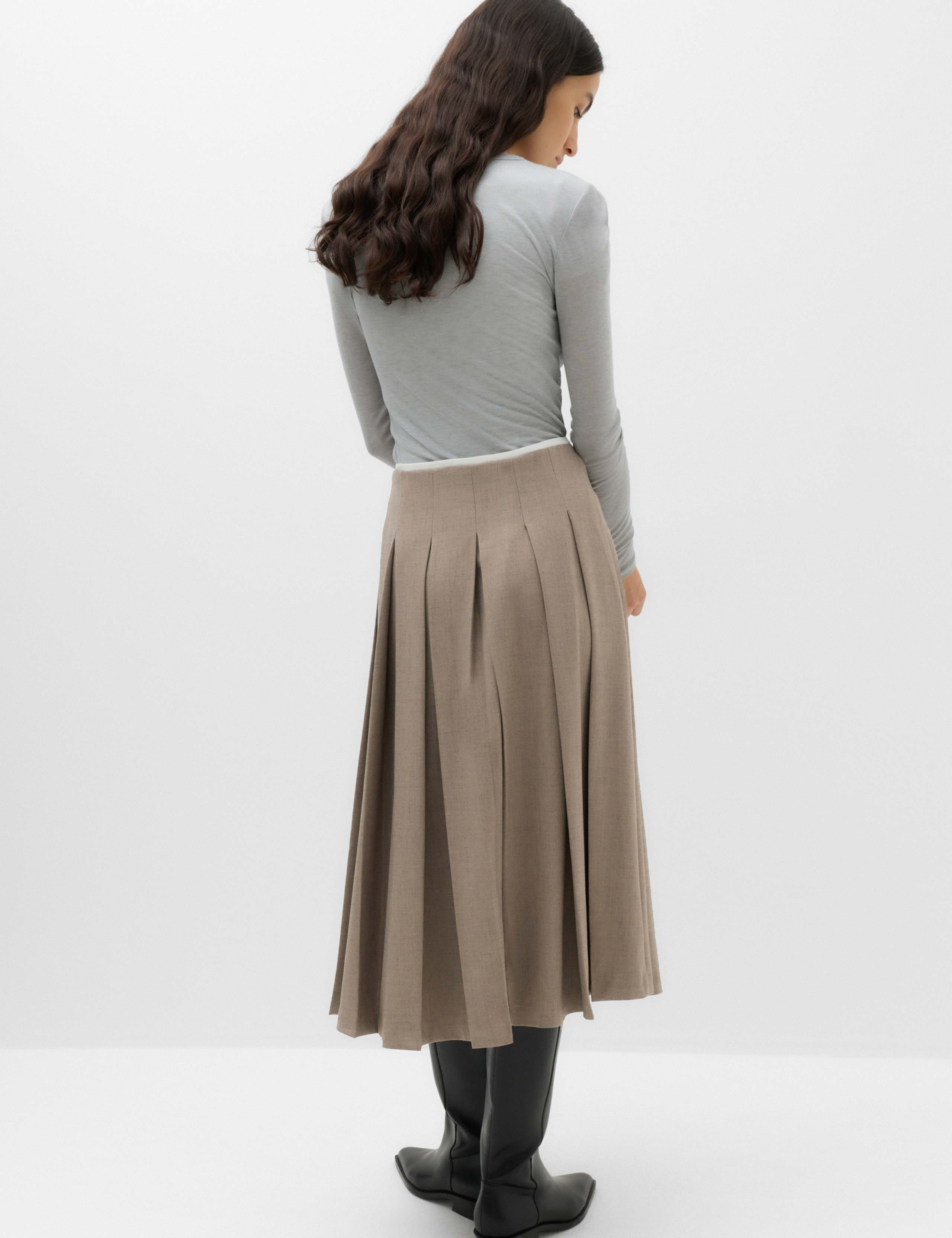 Pleated Midi Wrap Kilt 5 of 7