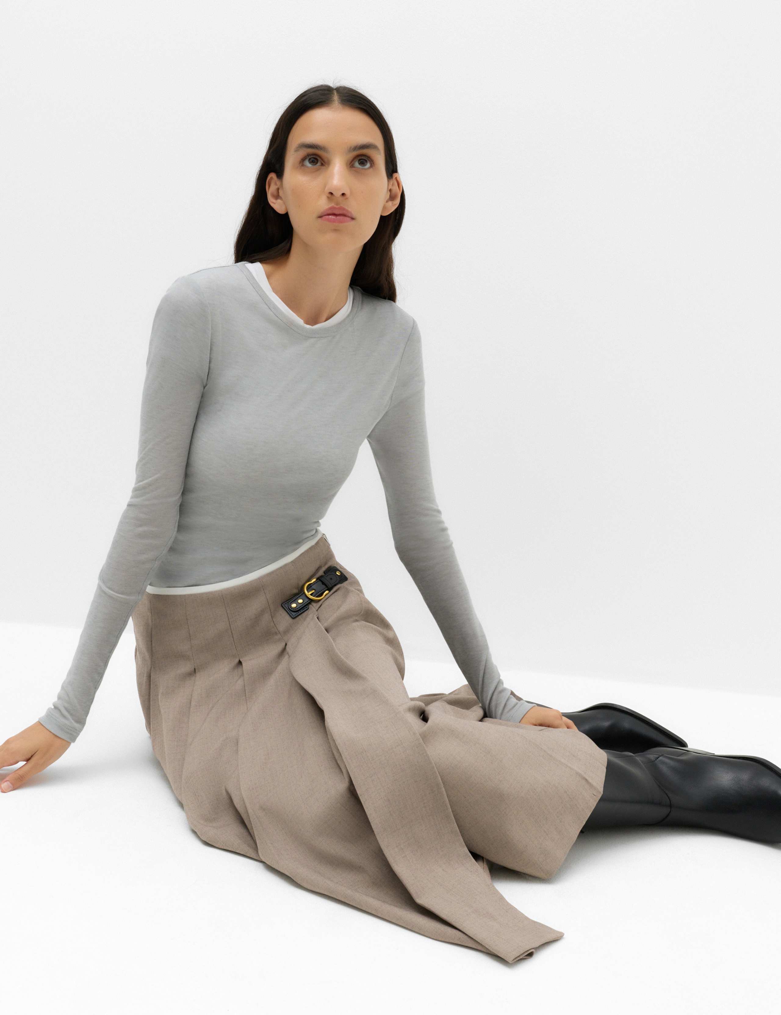 Pleated Midi Wrap Kilt 7 of 7