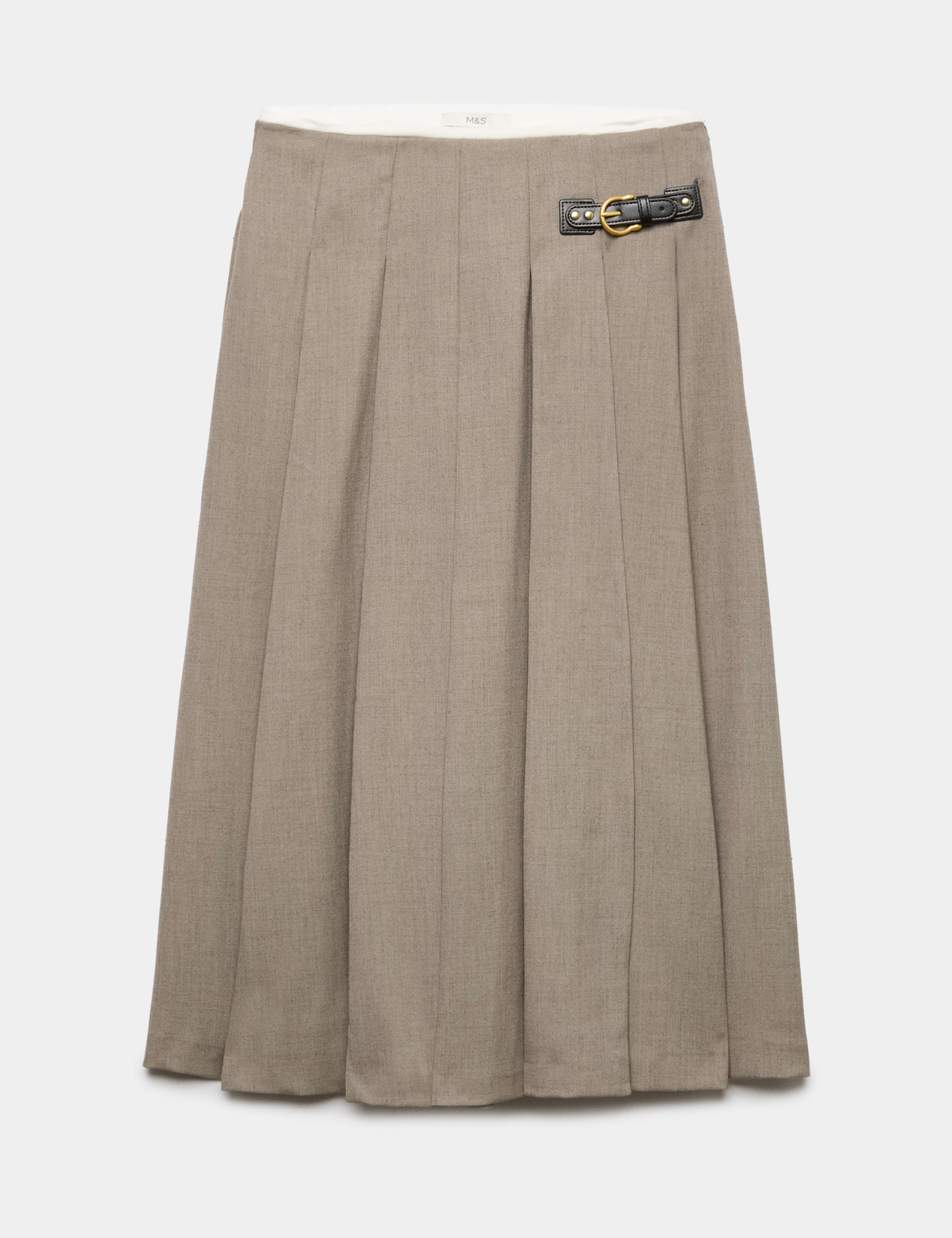 Pleated Midi Wrap Kilt 2 of 7