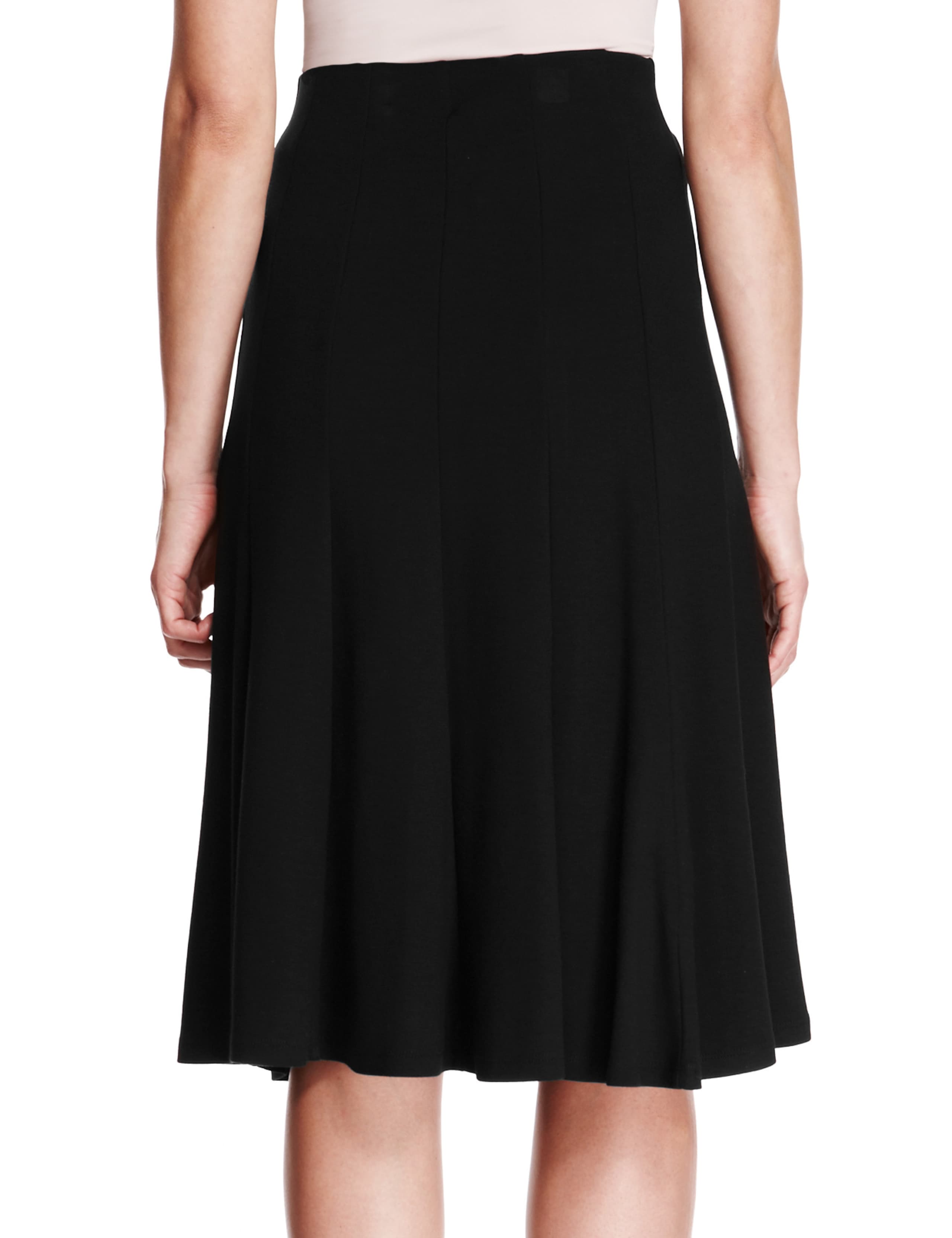 Panelled Pull On Long Skater Skirt 5 of 7