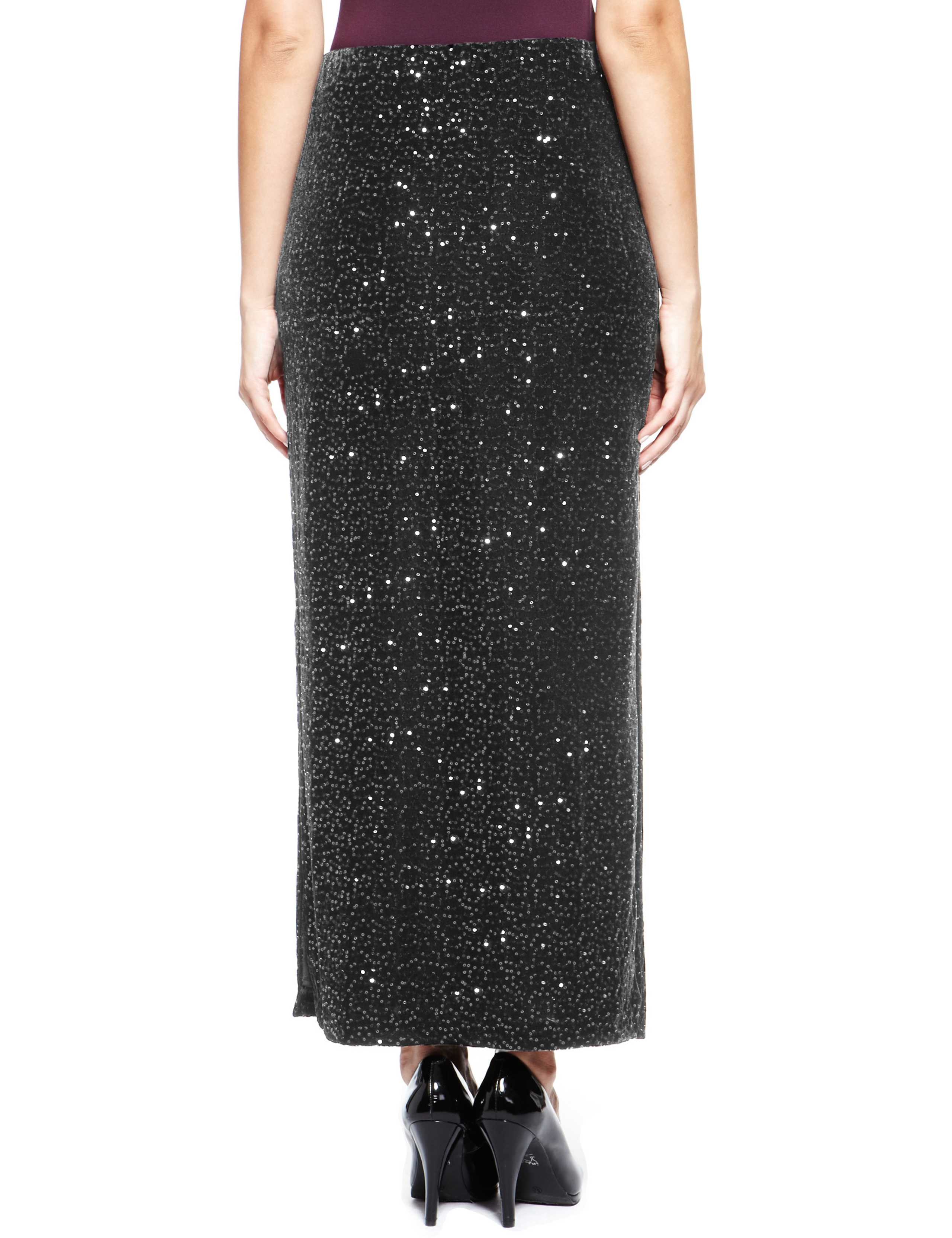 Sequin Embellished Maxi Skirt 2 of 2