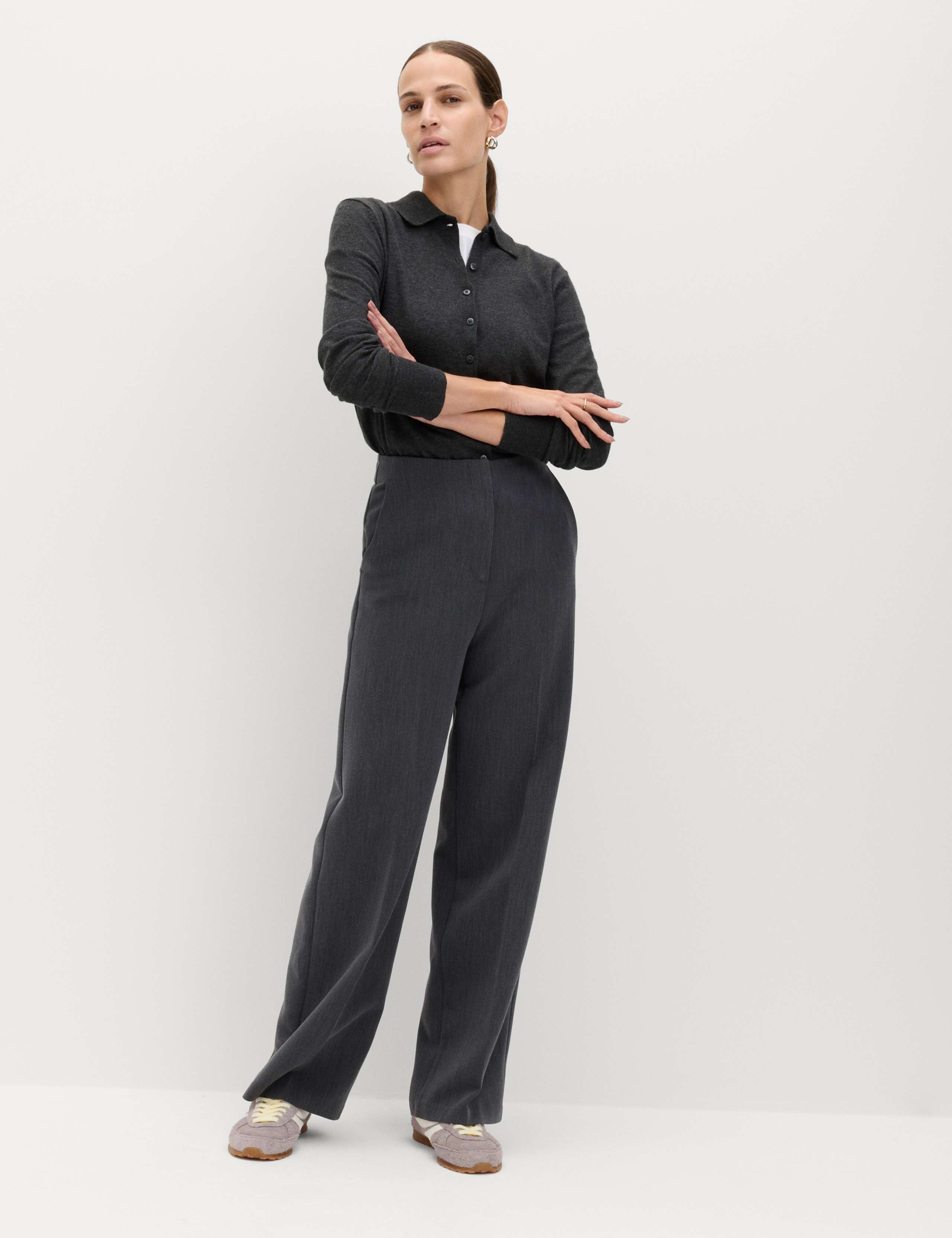 Tailored Relaxed Straight Leg Trousers 1 of 6