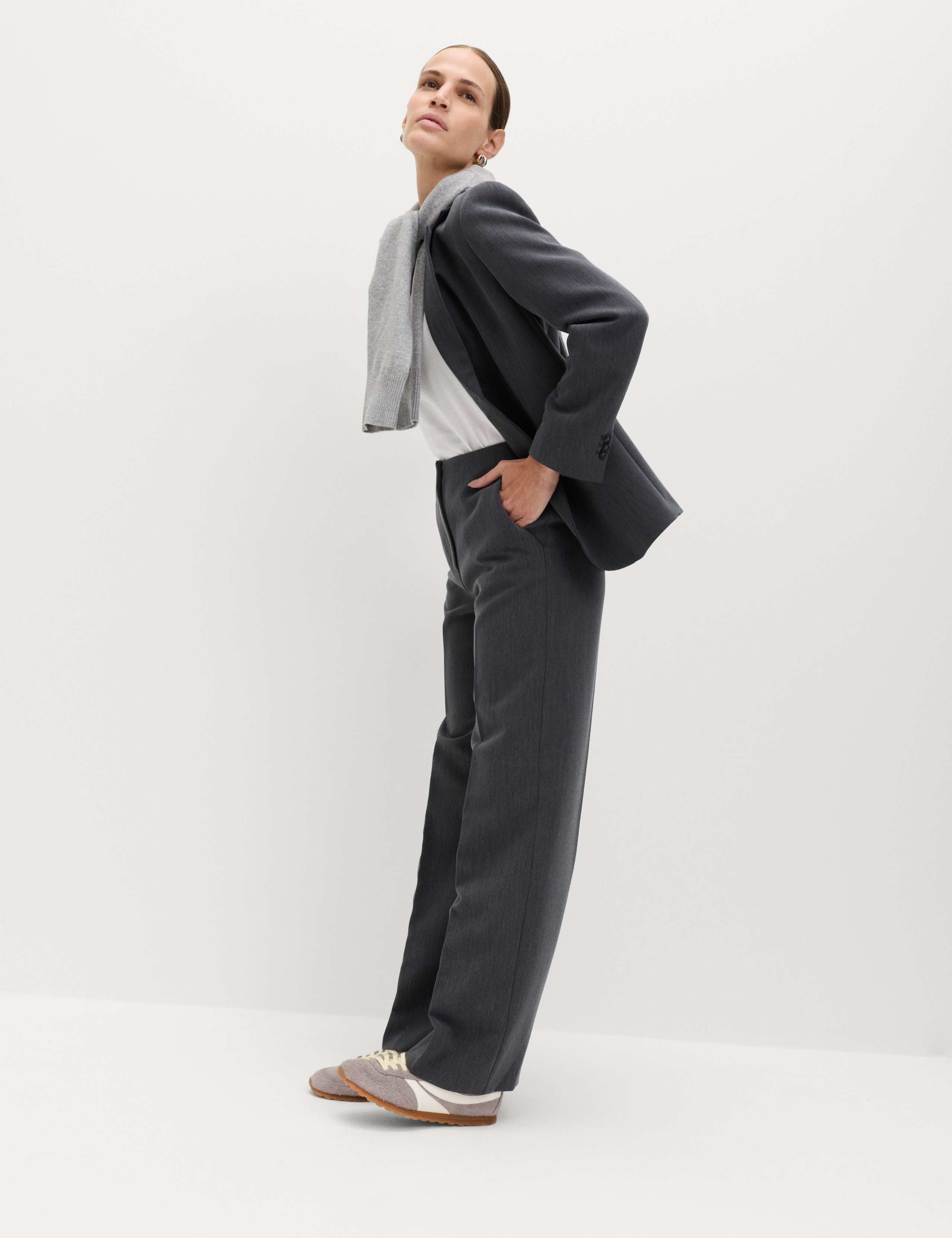 Tailored Relaxed Straight Leg Trousers 4 of 6