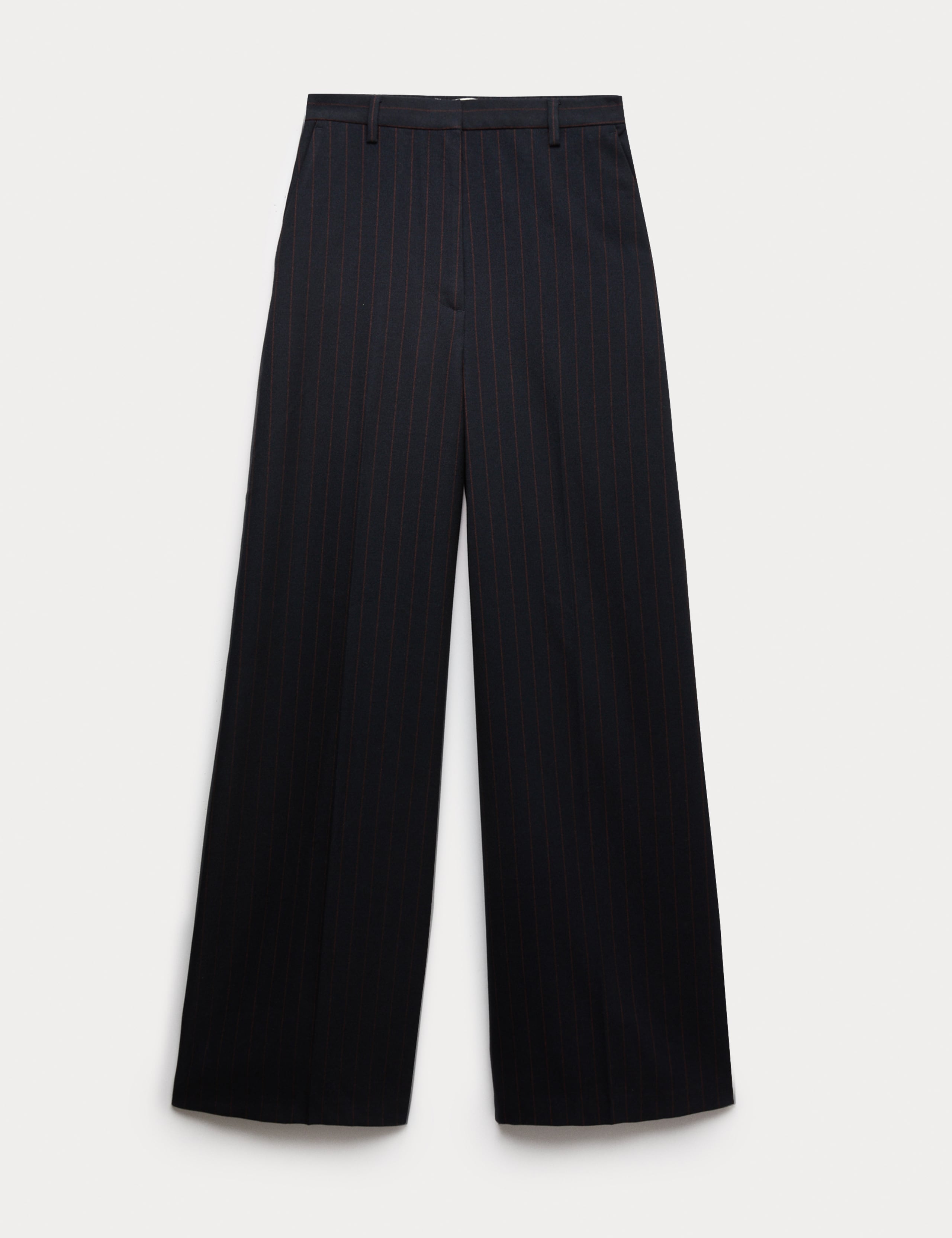 Flannel Pinstripe Palazzo Trousers 2 of 6