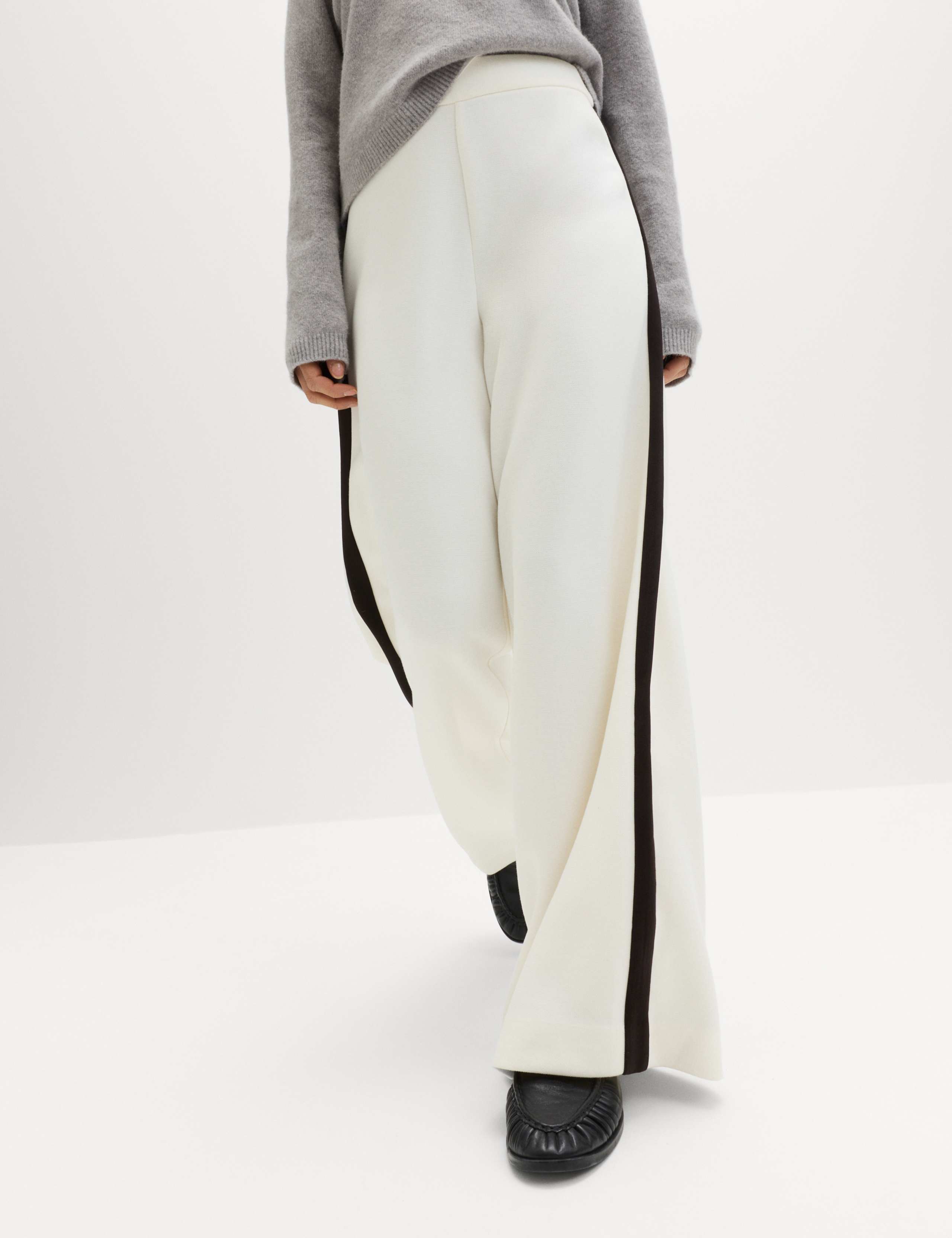 Pique Side Stripe Wide Leg Trousers 3 of 7